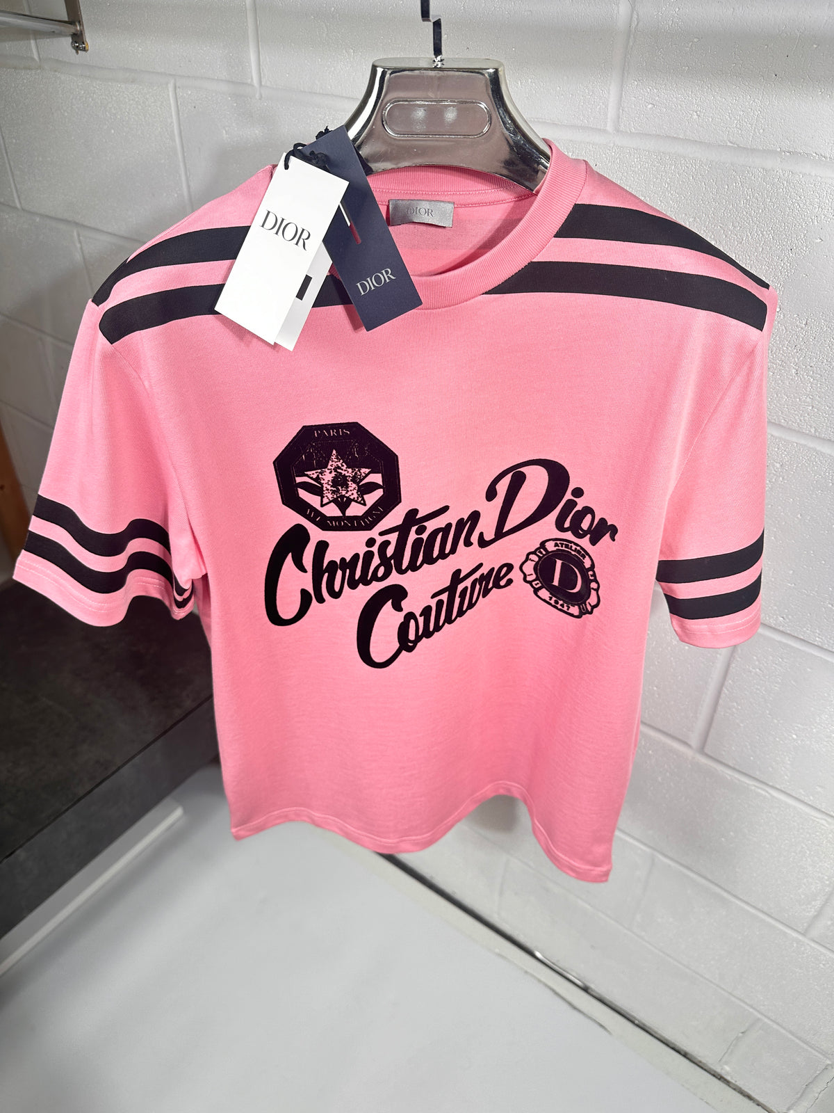 Dior 47 tee pink Stock supplier