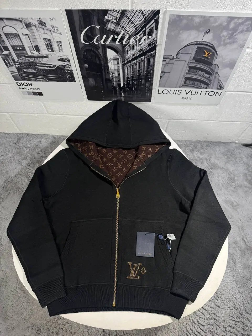 LVE MONOGRAM KNITTED HOODIE by Stock supplier