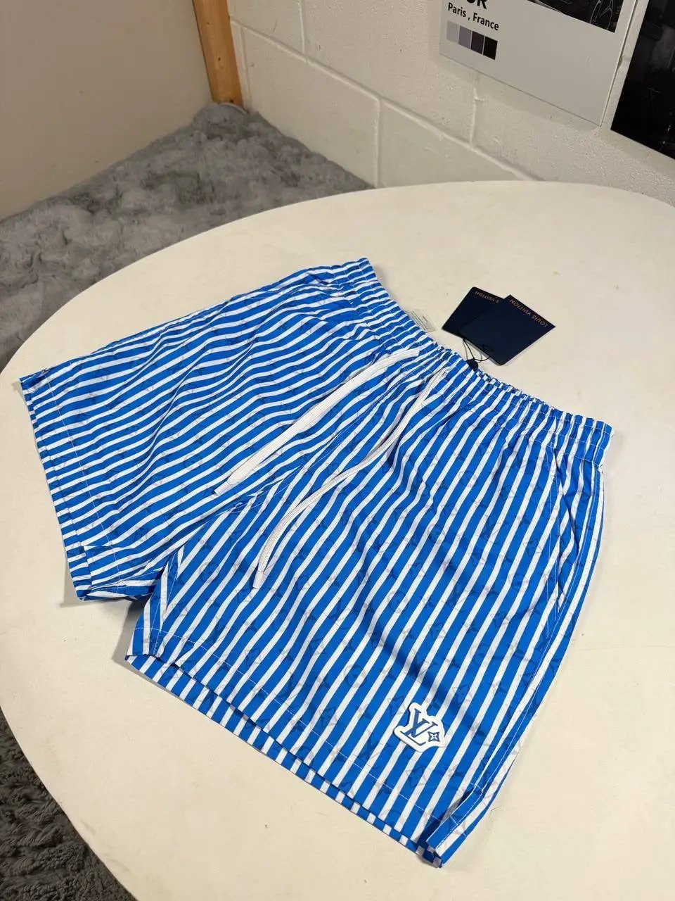 LVE MONOGRAM STRIPPED SWIM SHORTS by Stock supplier