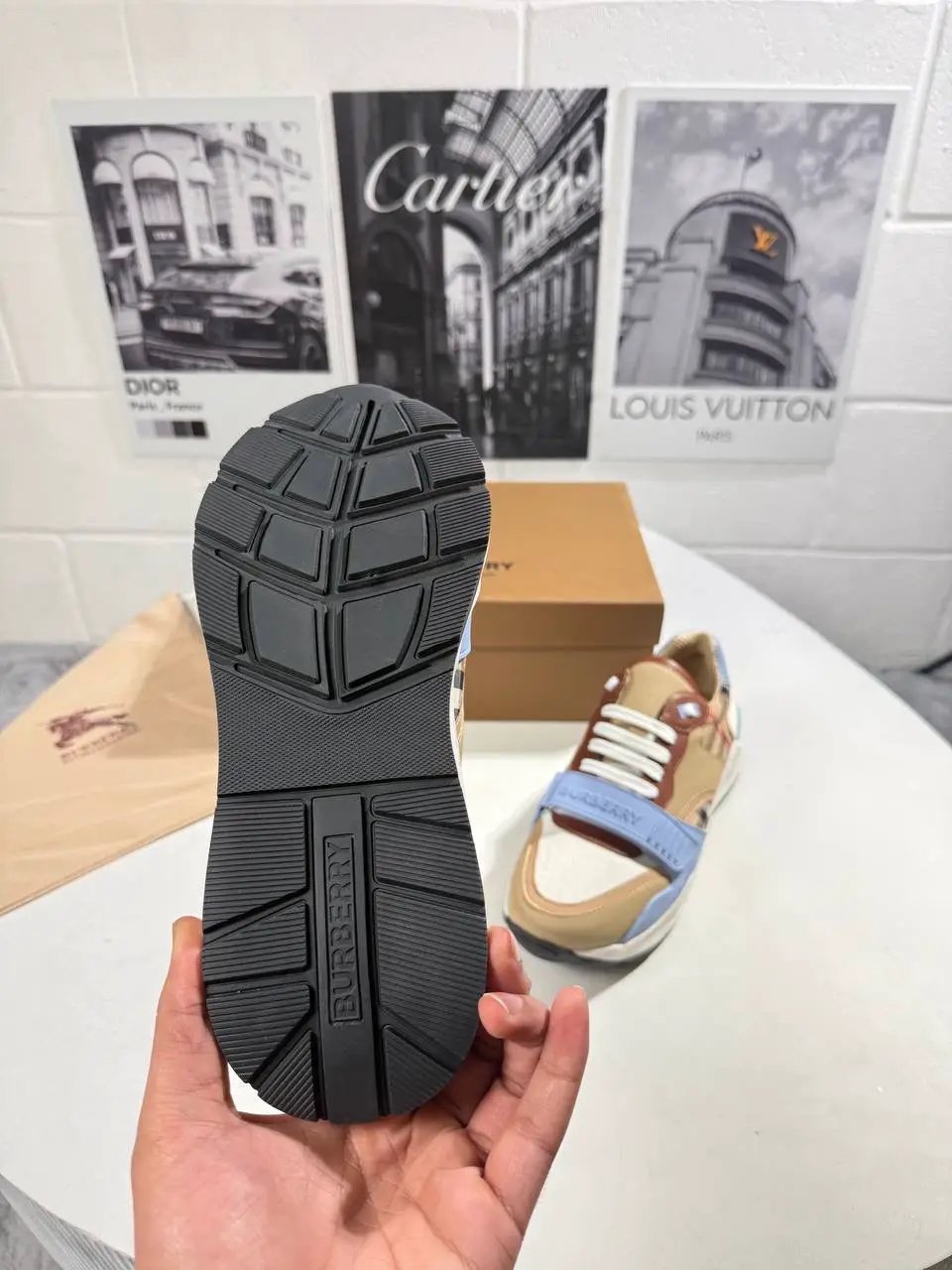 BURB RAMSEY CHECK TRAINER MENS by Stock supplier