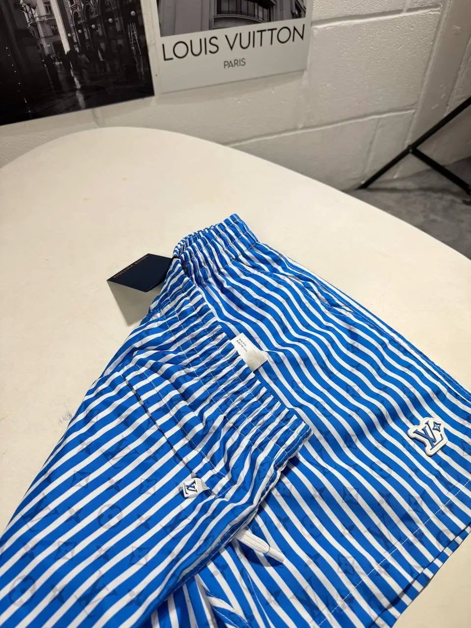 LVE MONOGRAM STRIPPED SWIM SHORTS by Stock supplier