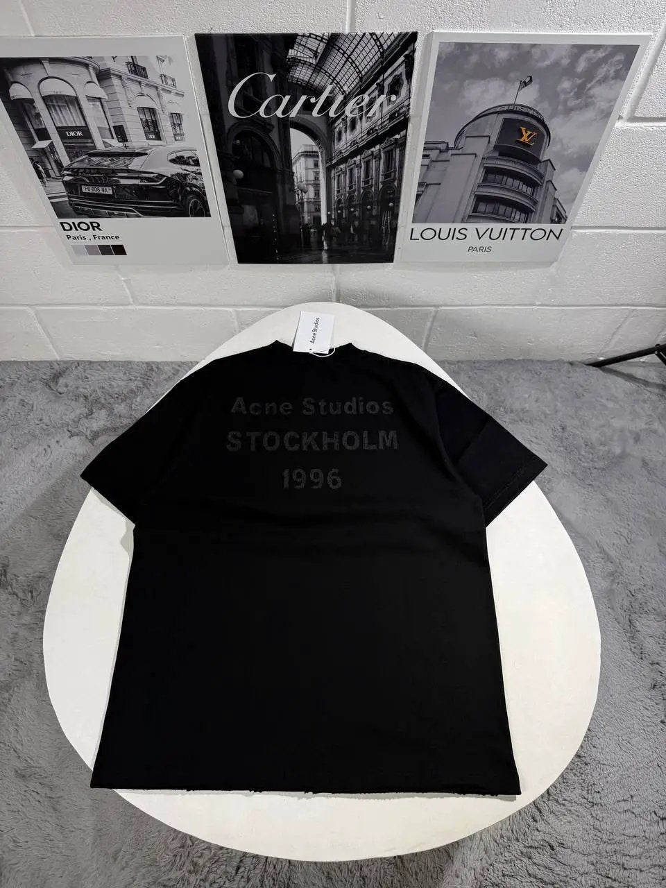 ACNE BLACK LOGO TSHIRT by Stock supplier