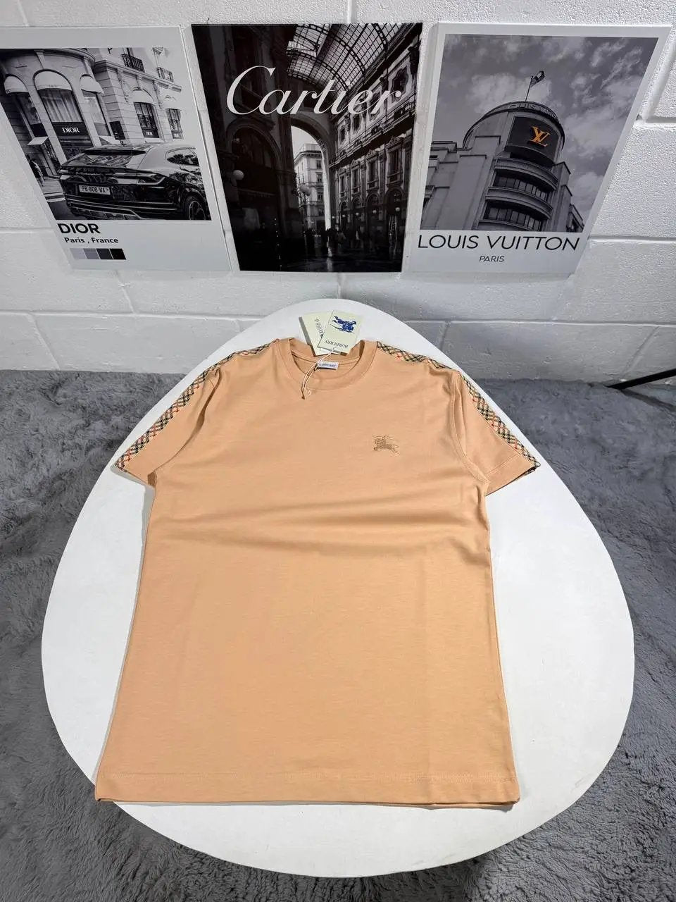 BURB CHECK TRIM TSHIRT by Stock supplier