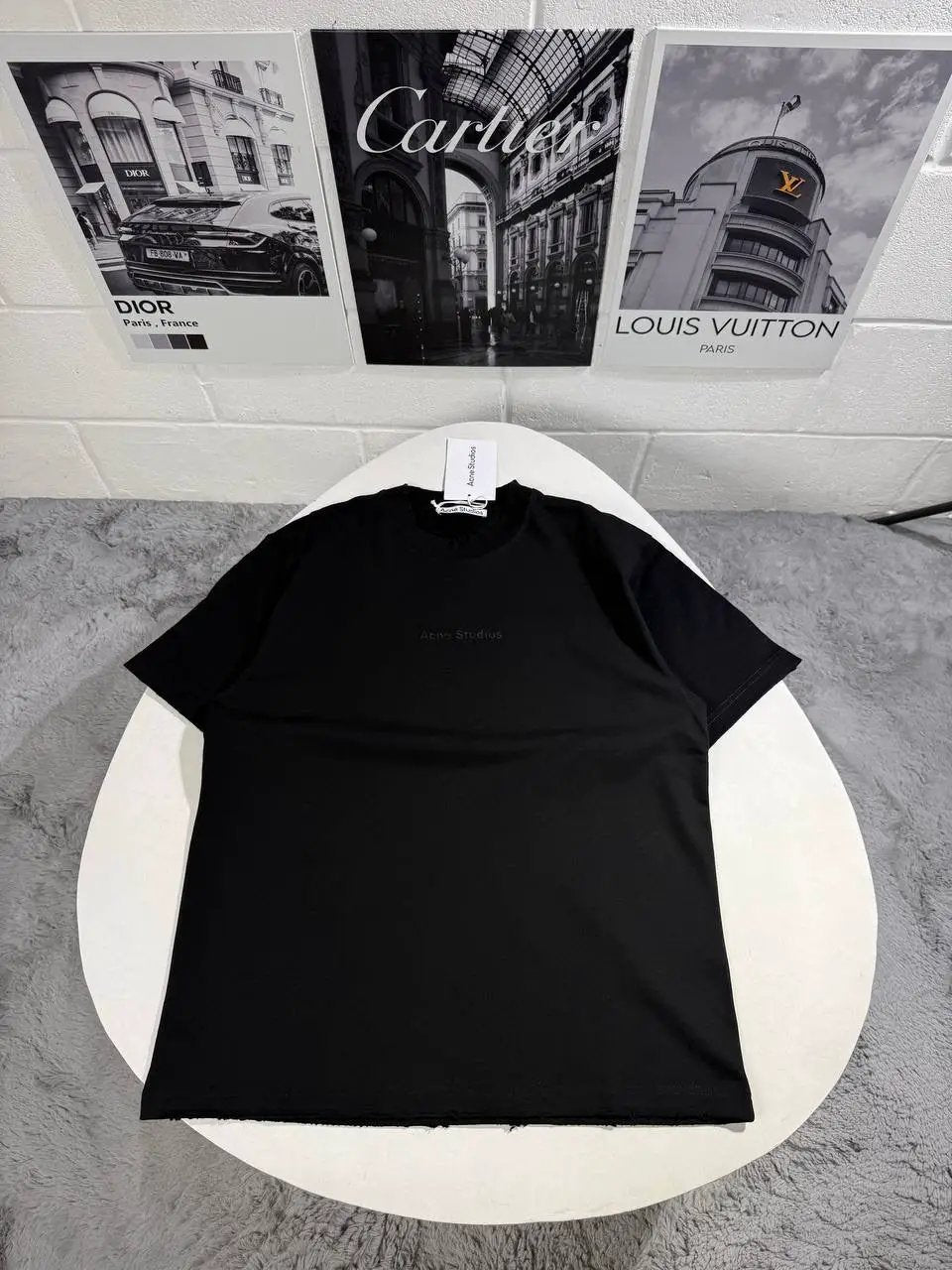 ACNE BLACK LOGO TSHIRT by Stock supplier
