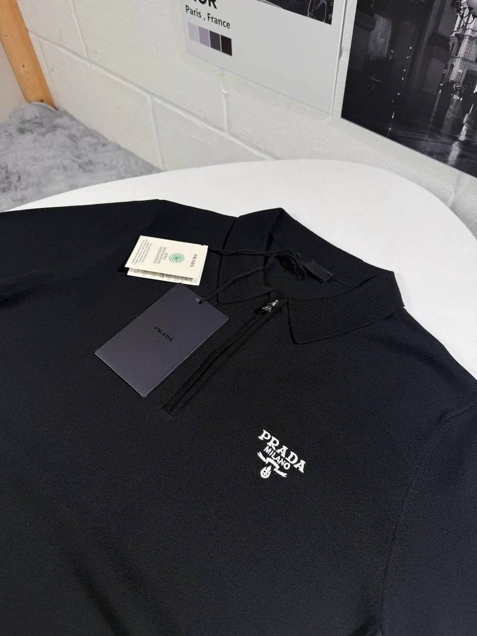 RADA HALFZIP POLO BLACK by Stock supplier
