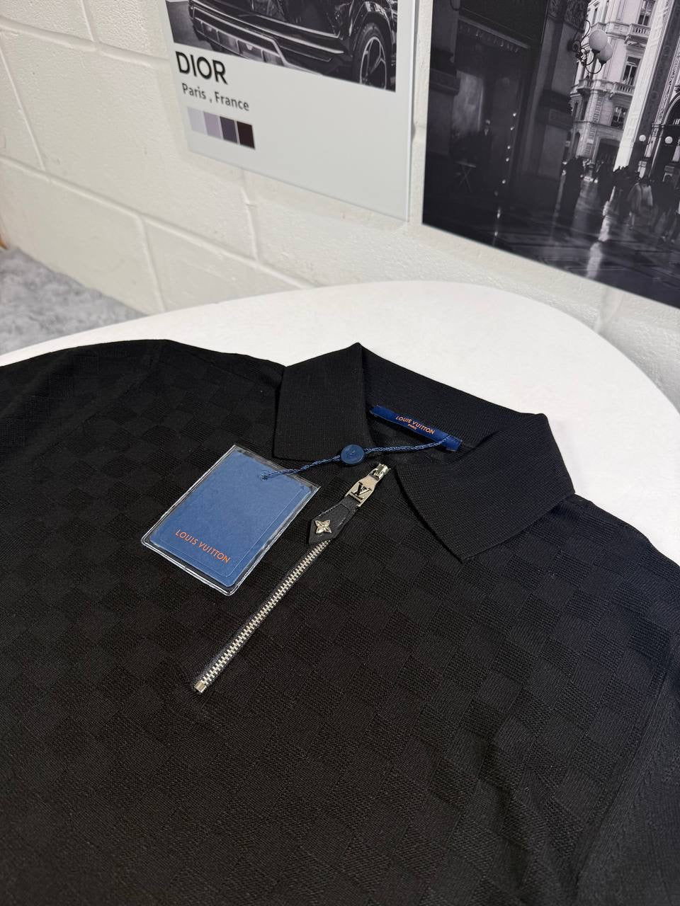 LVE ZIP UP POLO BLACK