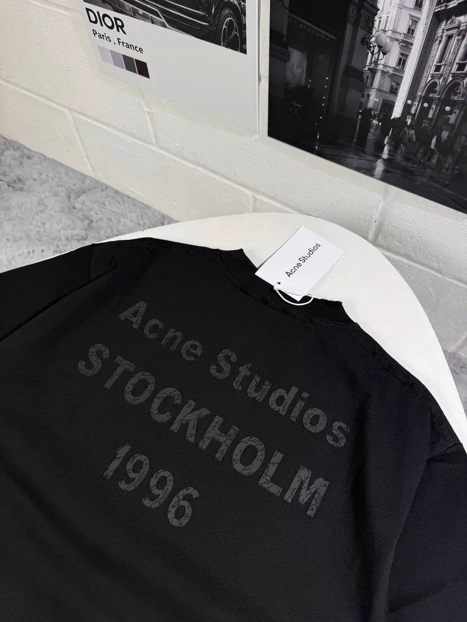 ACNE BLACK LOGO TSHIRT by Stock supplier