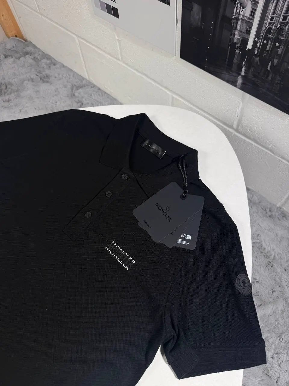 MNCLR LOGO POLO BLACK by Stock supplier