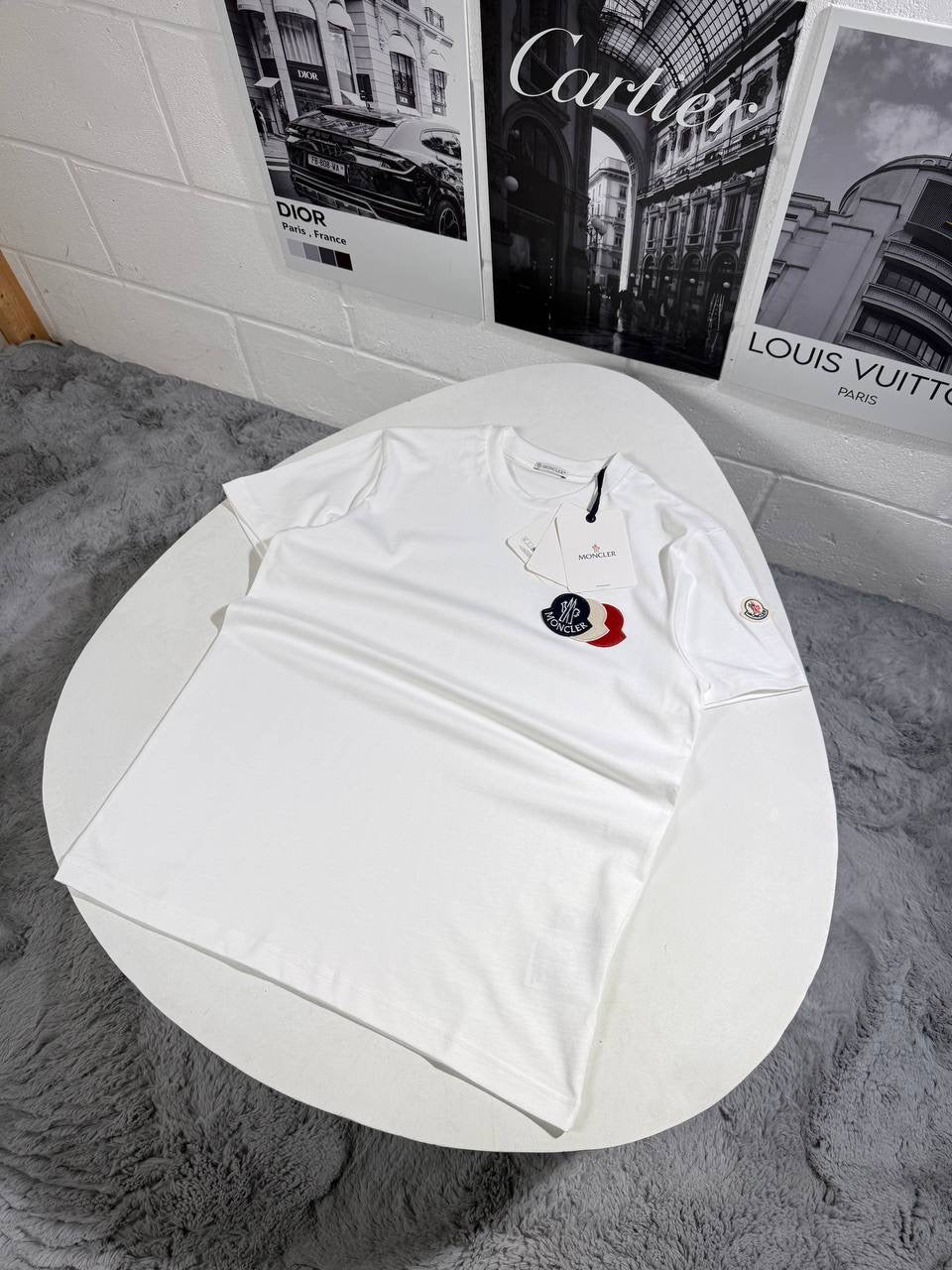 MNCLR TRICOLOR LOGO TSHIRT WHITE