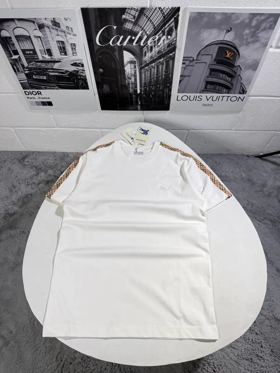 BURB CHECK TRIM TSHIRT by Stock supplier