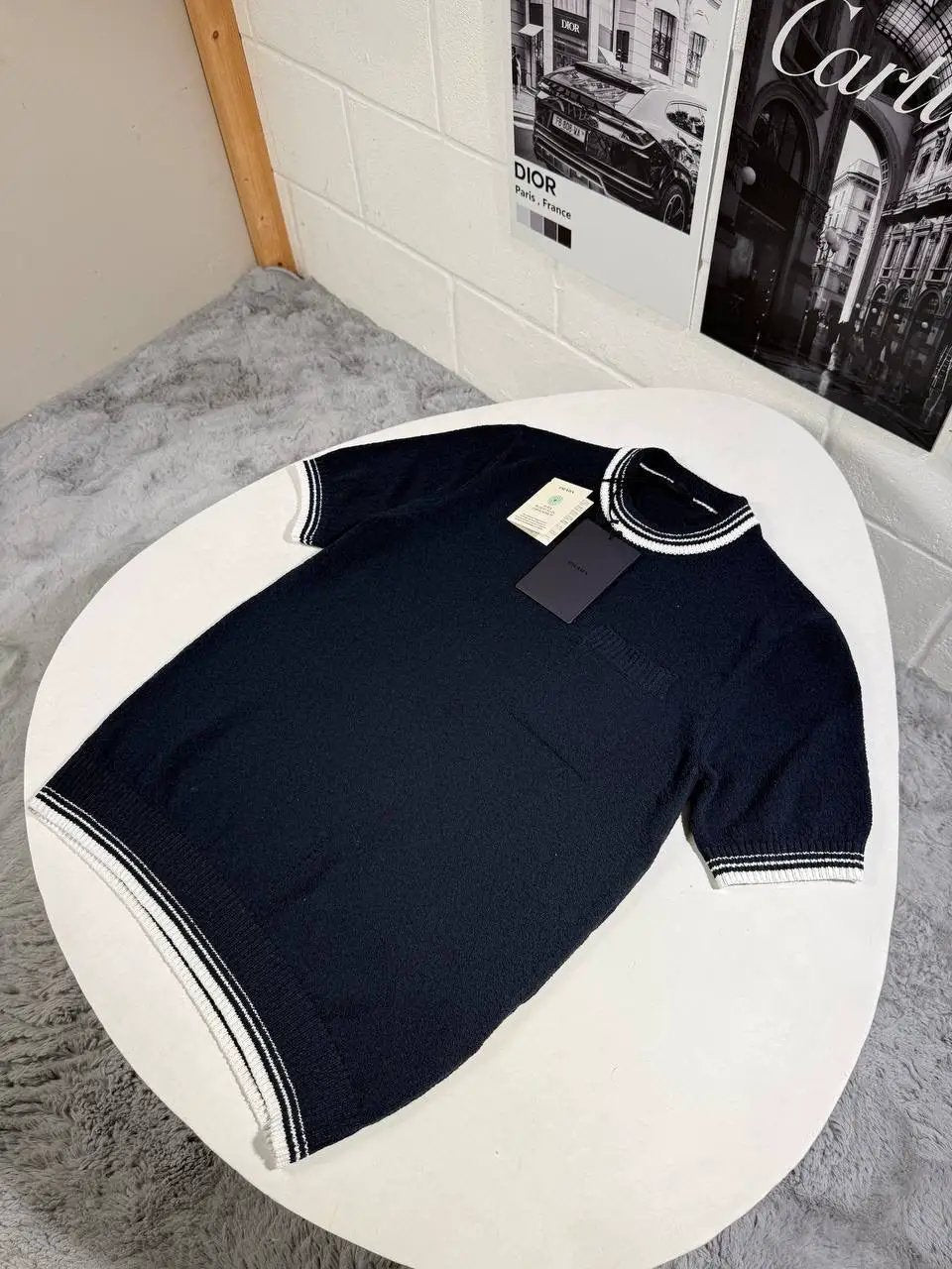 RADA KNITTED T SHIRT NAVY by Stock supplier