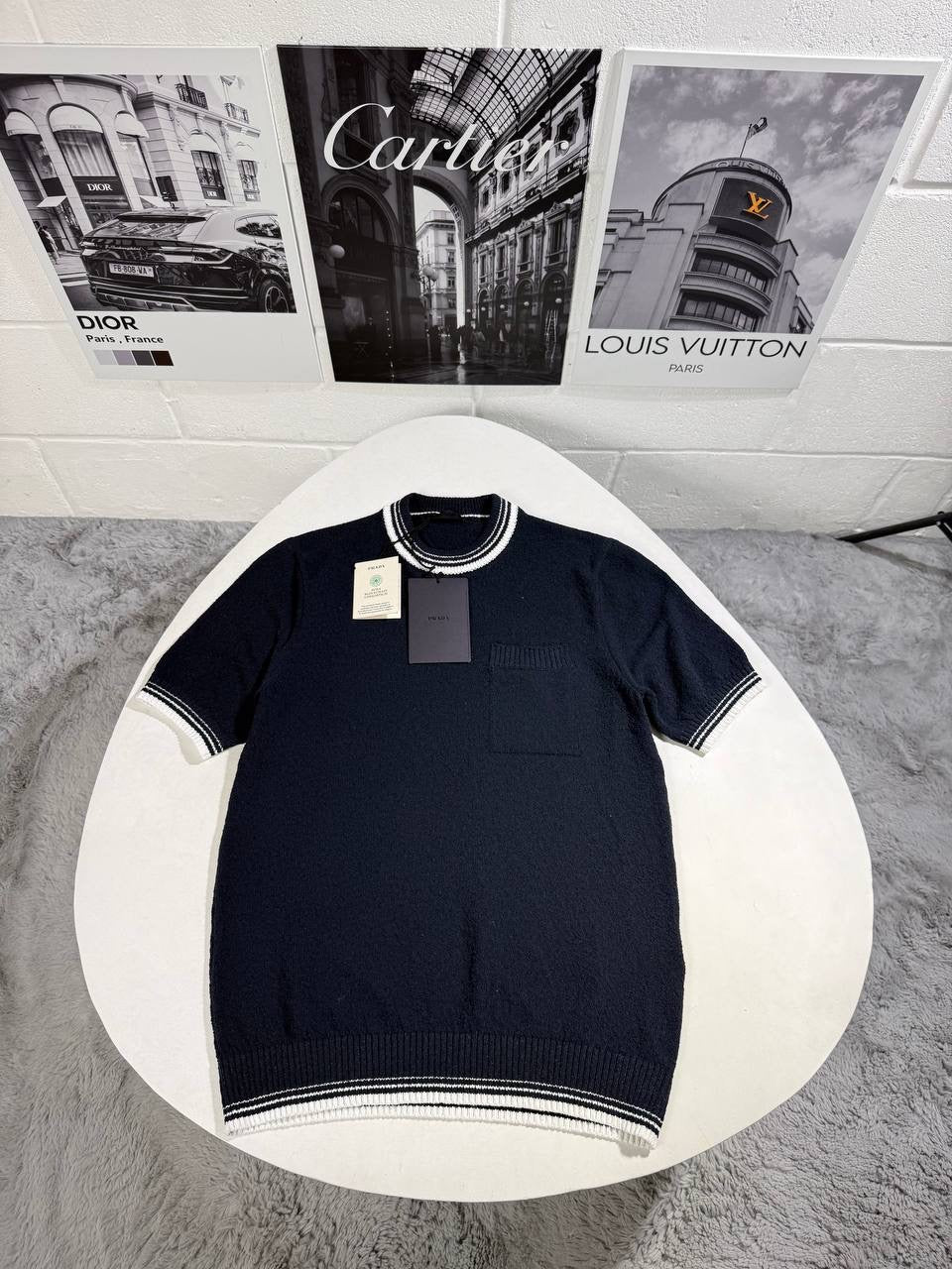 RADA KNITTED T SHIRT NAVY