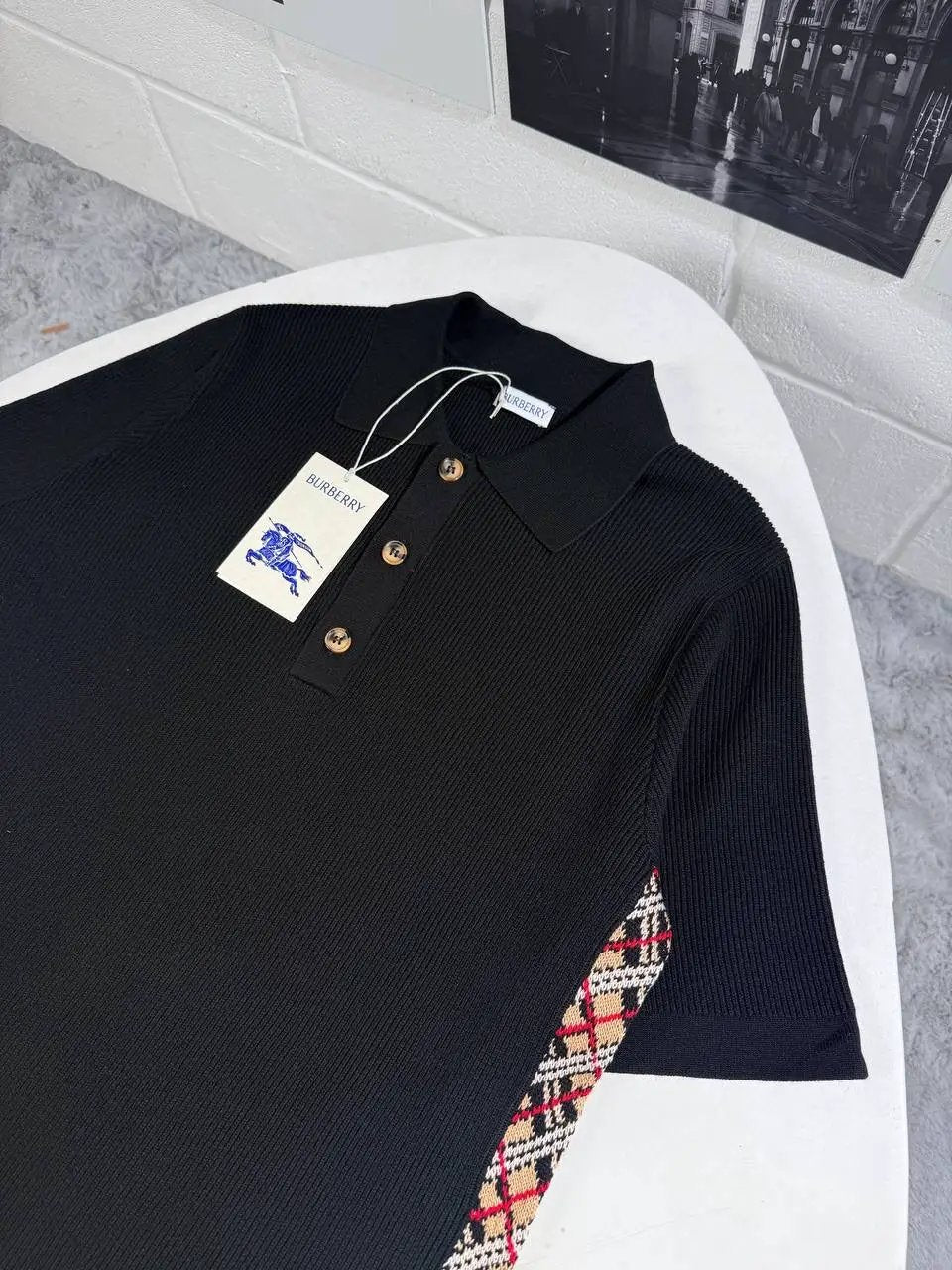 BURB KNITTED POLO by Stock supplier