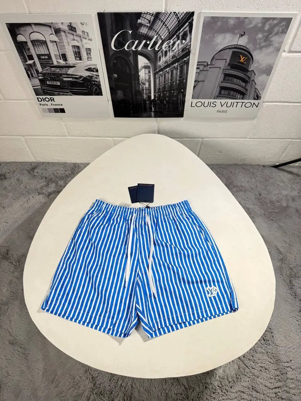 LVE MONOGRAM STRIPPED SWIM SHORTS by Stock supplier