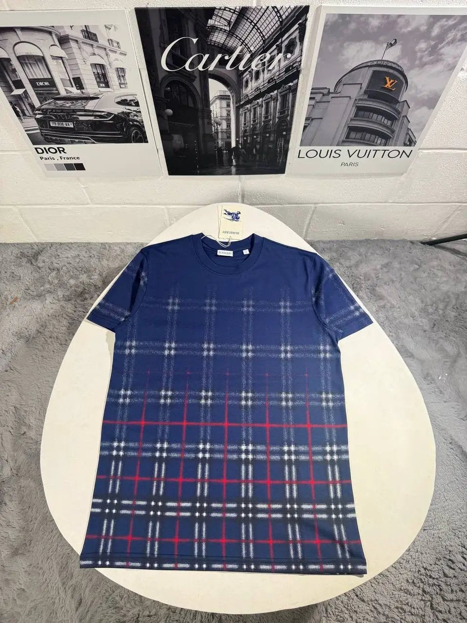 BURB CHECK TSHIRT by Stock supplier