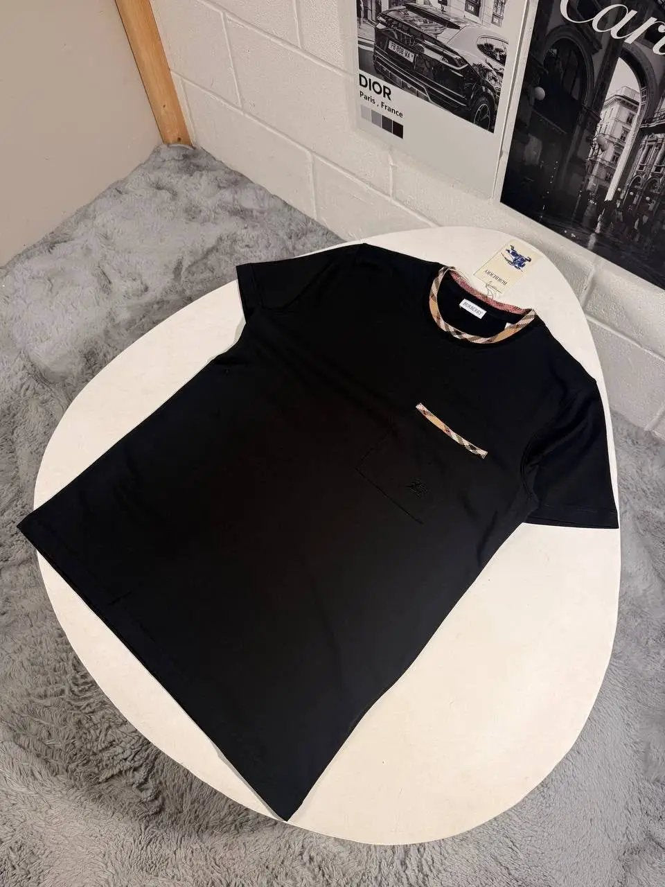 BURB CHECK TRIM TSHIRT by Stock supplier