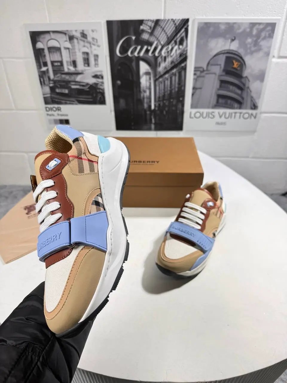 BURB RAMSEY CHECK TRAINER MENS by Stock supplier