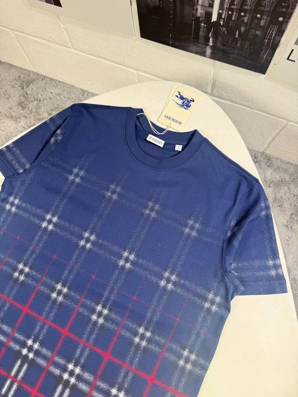 BURB CHECK TSHIRT by Stock supplier