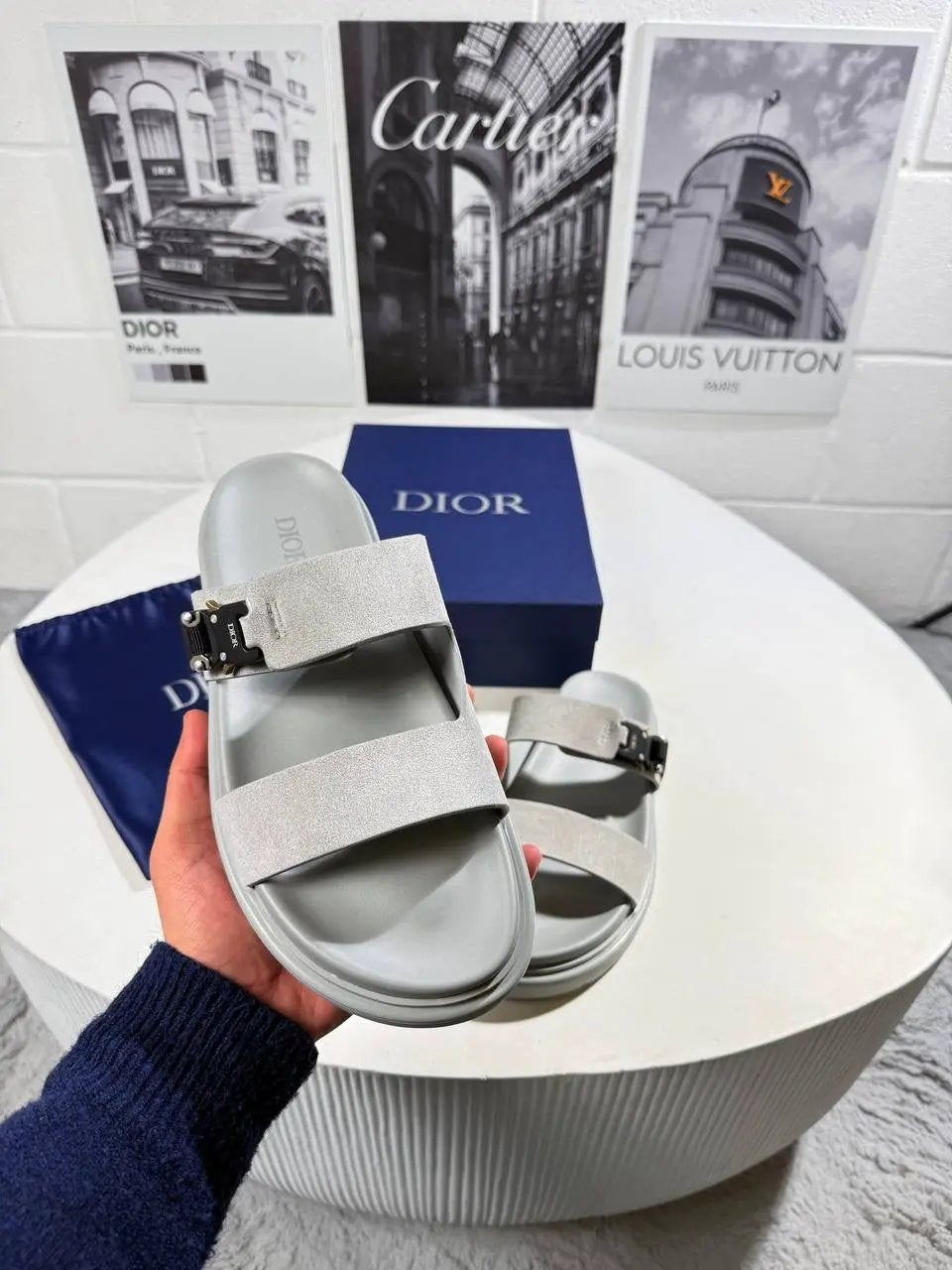 IOR AQUA SANDAL GREY SUEDE by Stock supplier