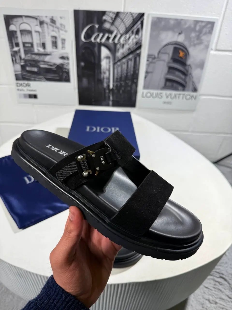 IOR AQUA SANDAL BLACK SUEDE by Stock supplier