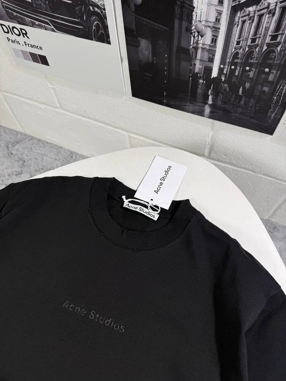 ACNE BLACK LOGO TSHIRT by Stock supplier