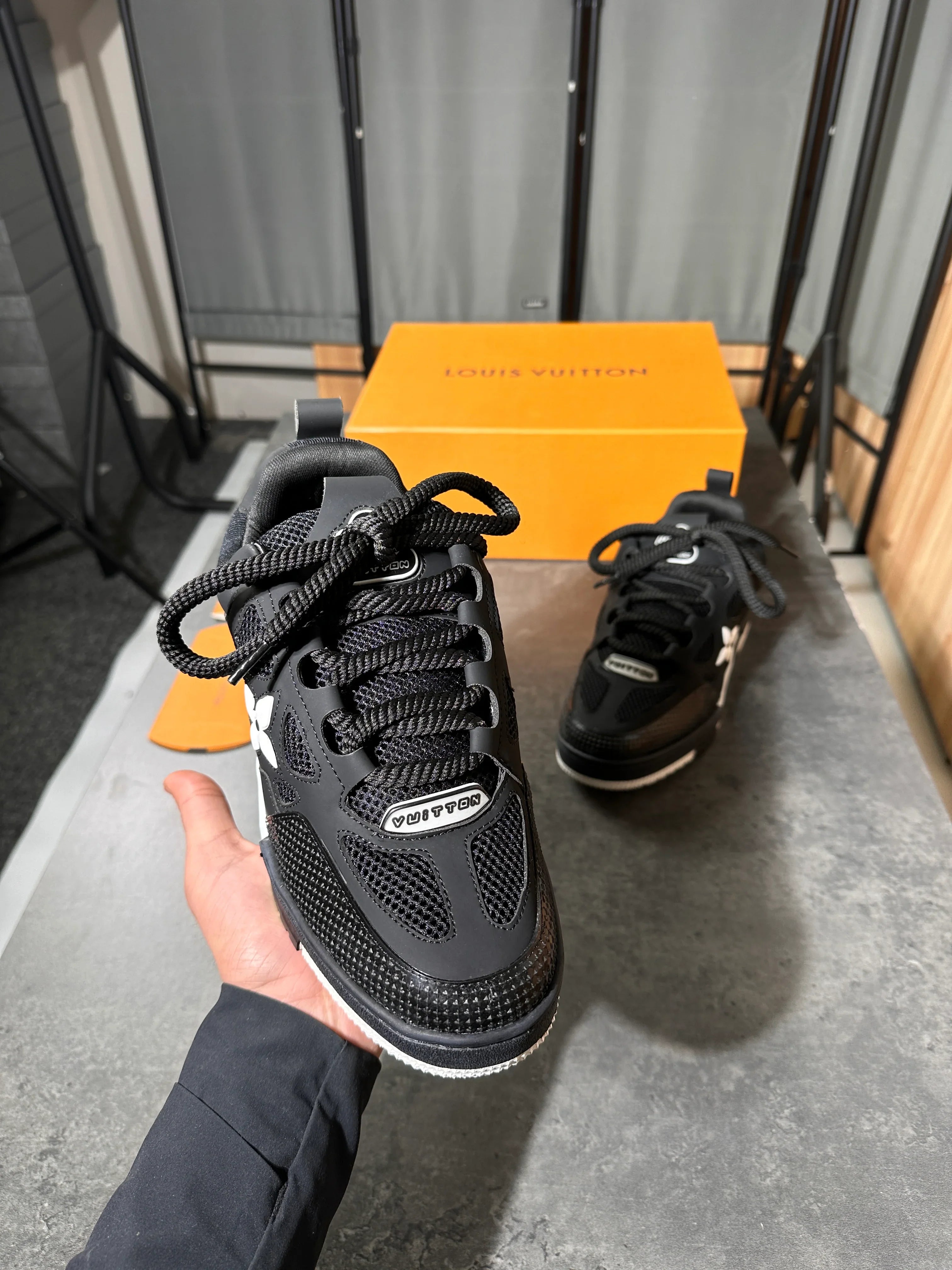Louis Vuitton skates trainers black