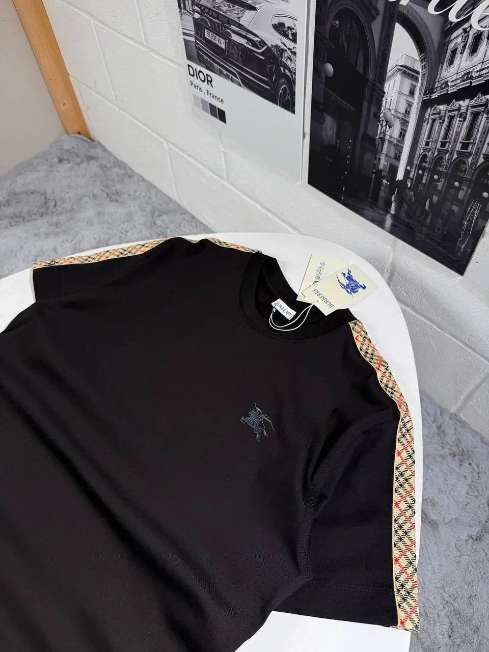 BURB CHECK TRIM TSHIRT by Stock supplier