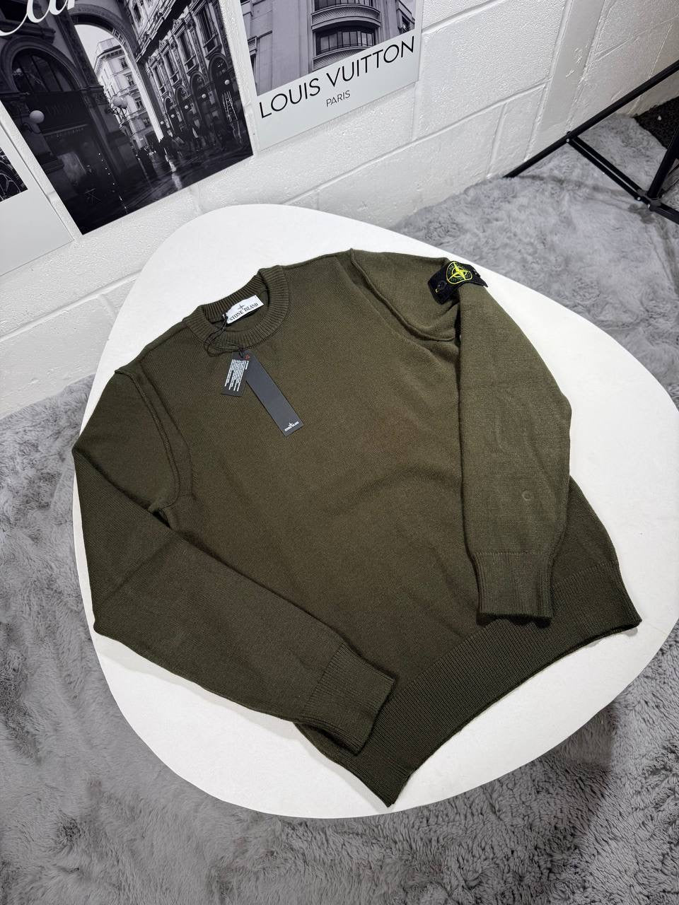 SI KNITTED JUMPER GREEN