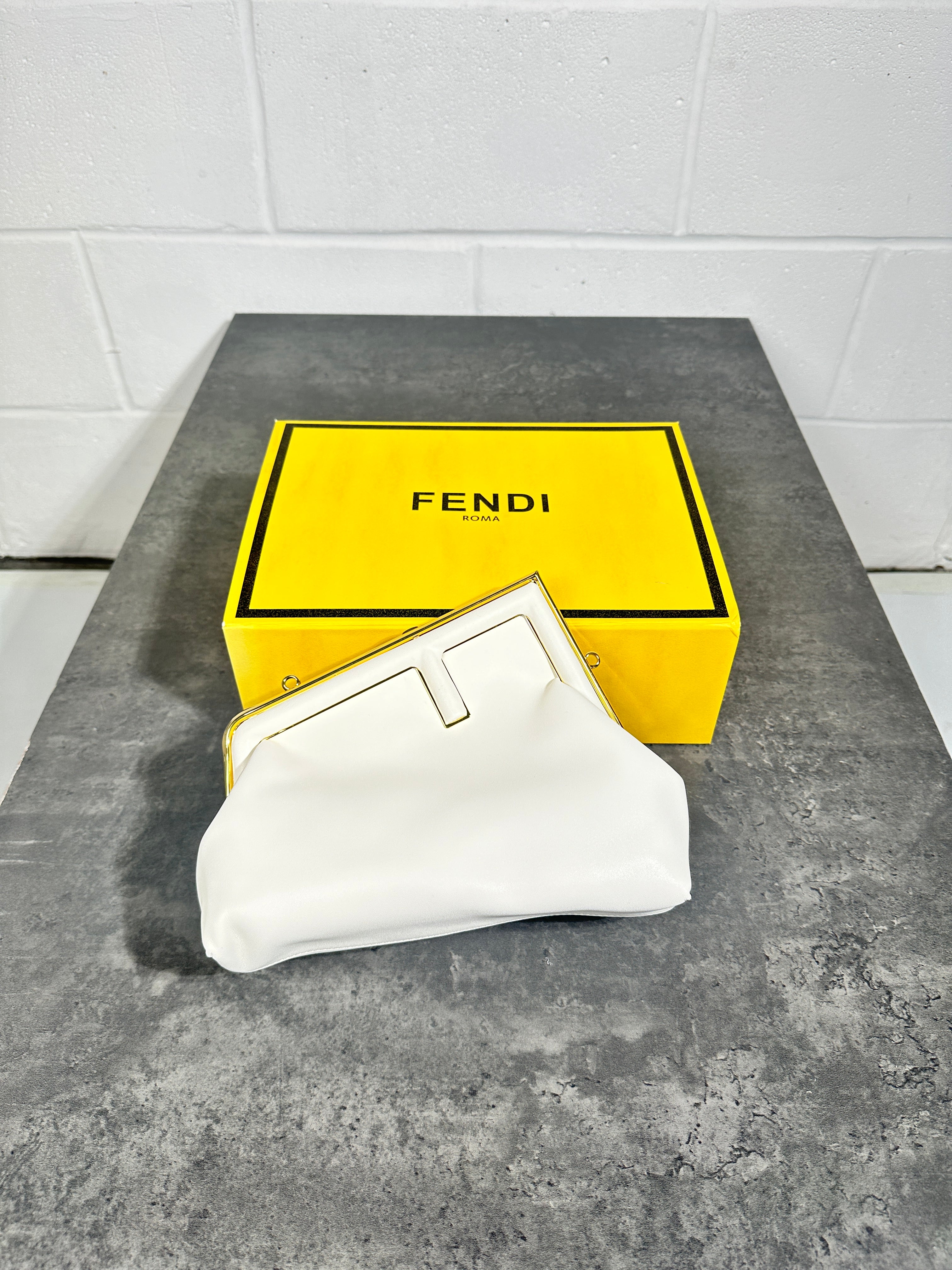 Fendi - leather bag white