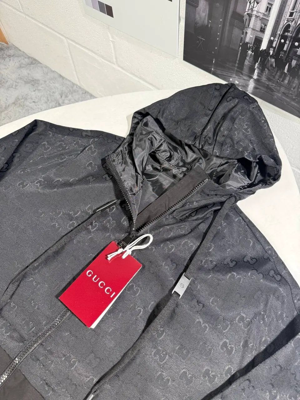 UCCI MONOGRAM HOODED WINDBREAKER by Stock supplier