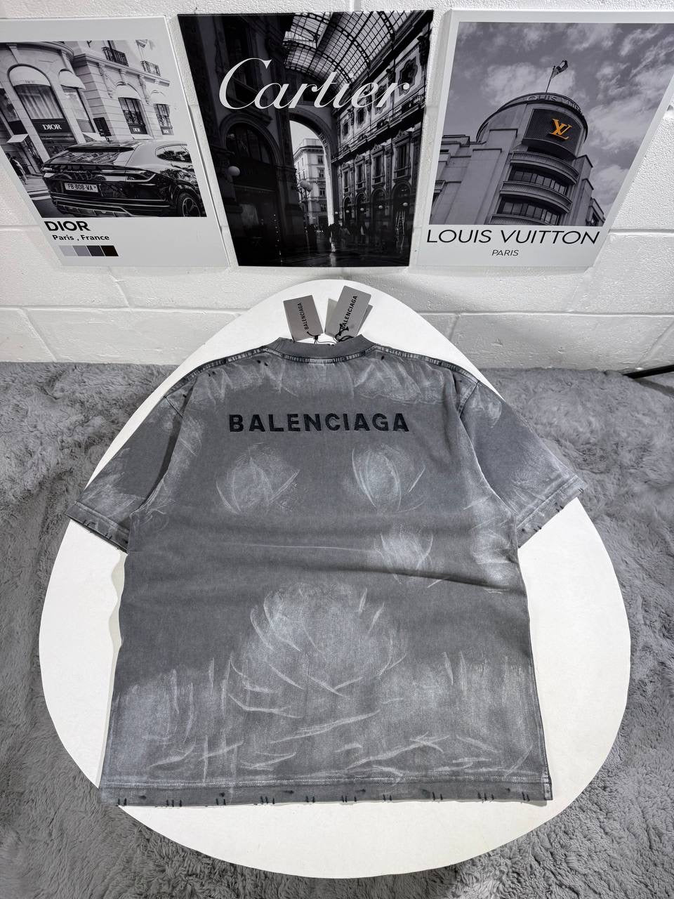 B CIAGA DISTRESSED LOGO TSHIRT