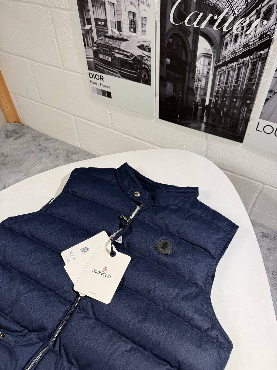 MNCLR CASHMERE DOWN GILLET NAVY