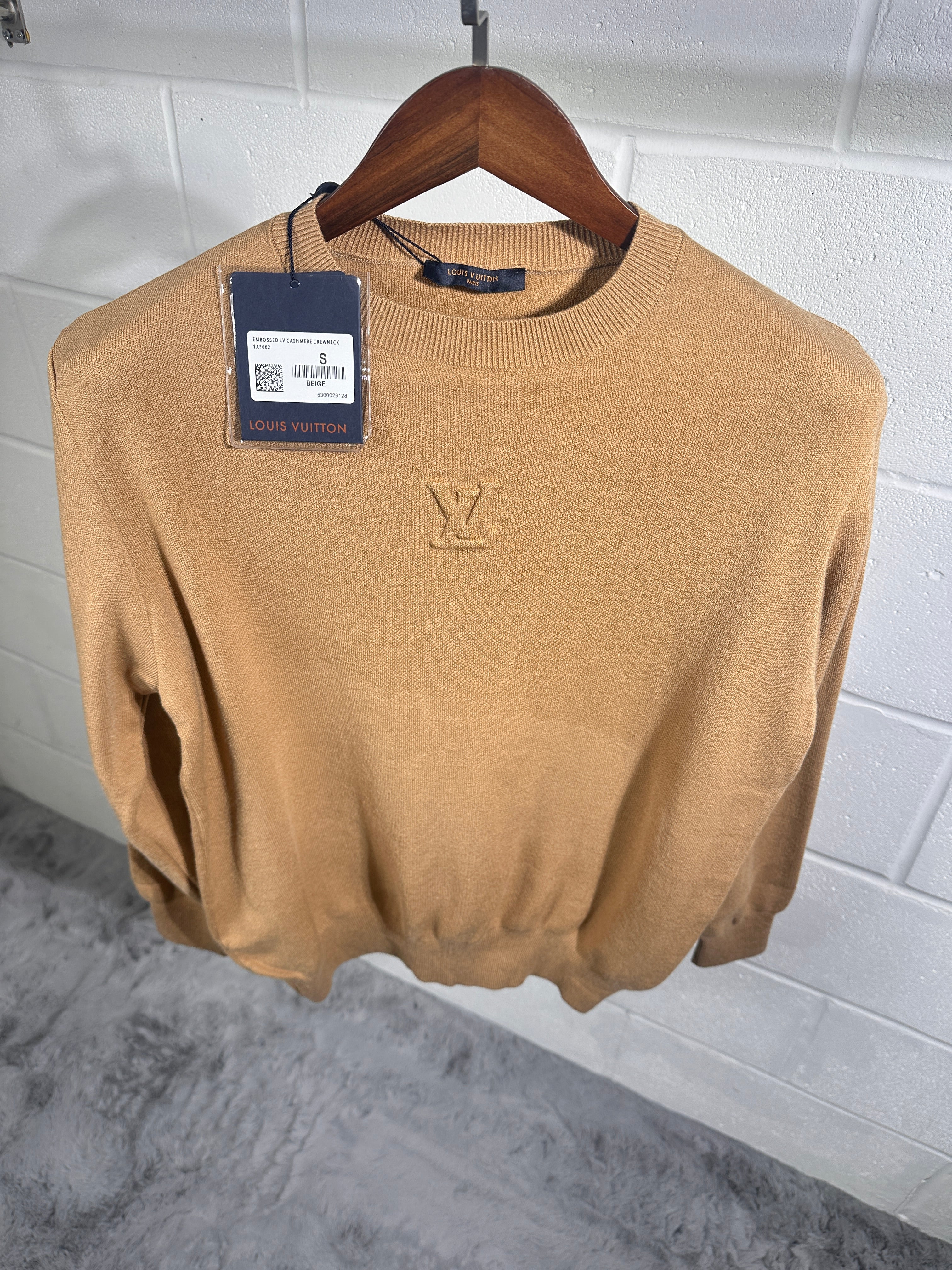 Lv knitted sweatshirt beige