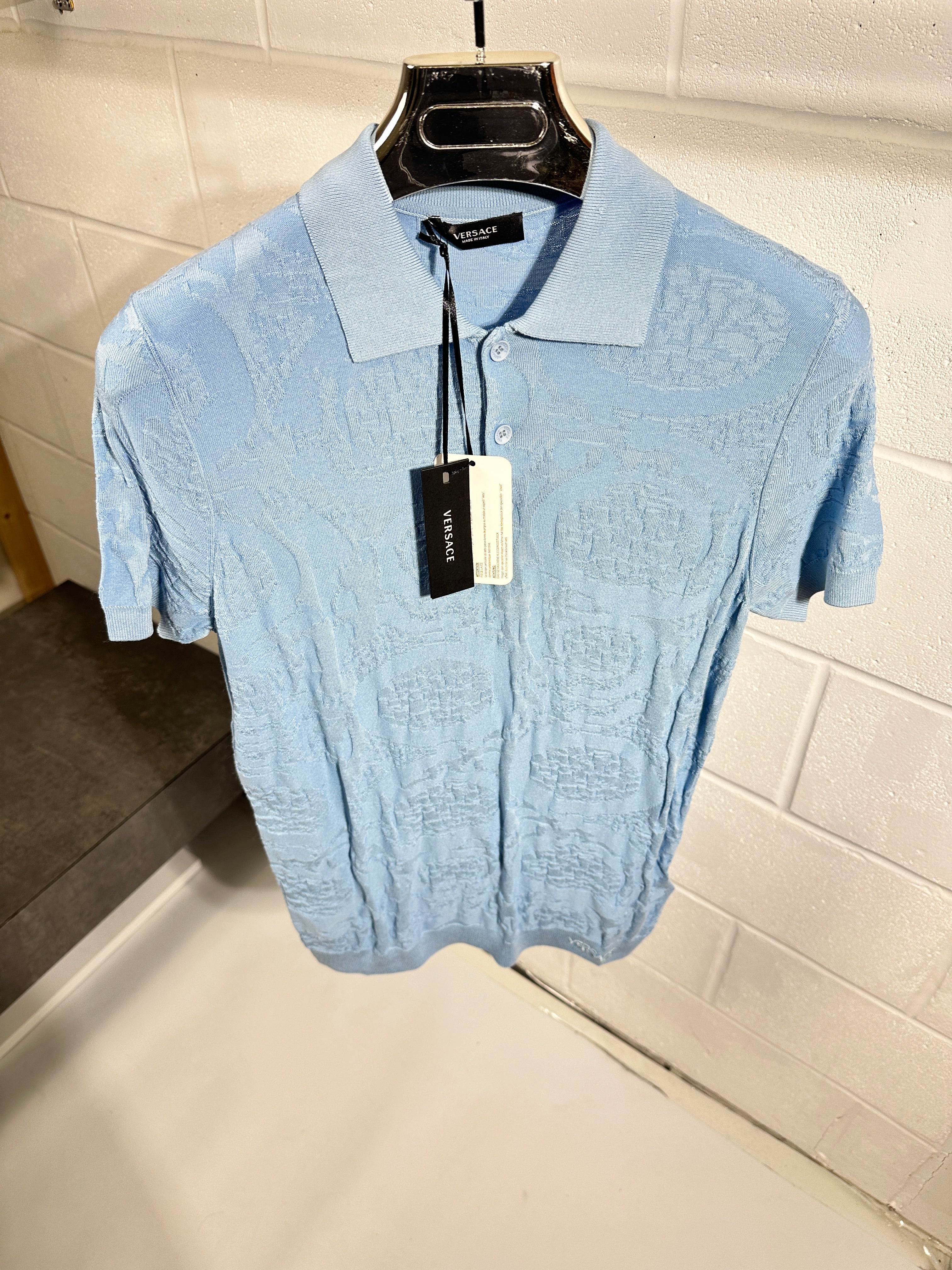 Versace - knitted tee baby blue