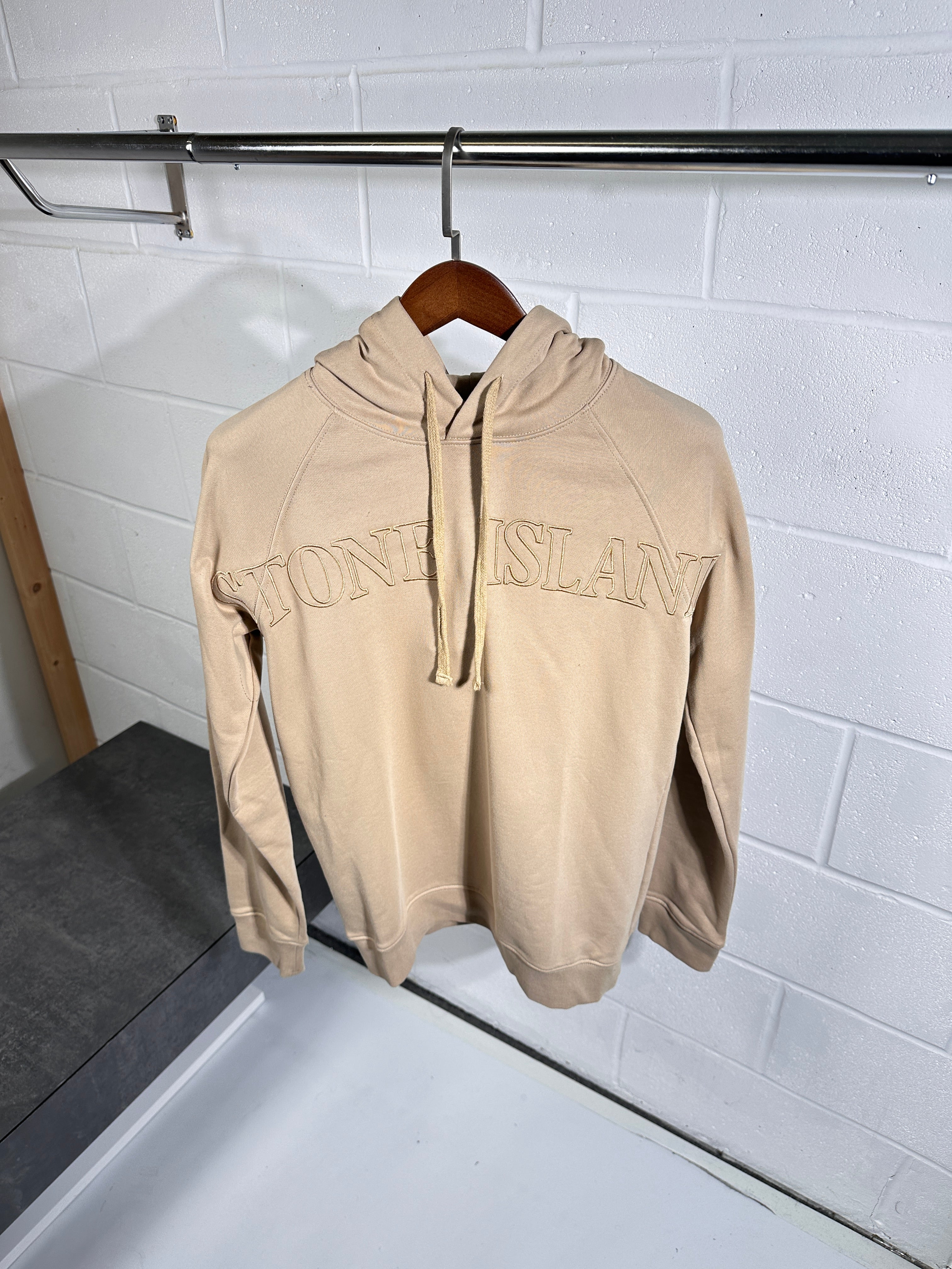 SI ghost logo hoodie beige