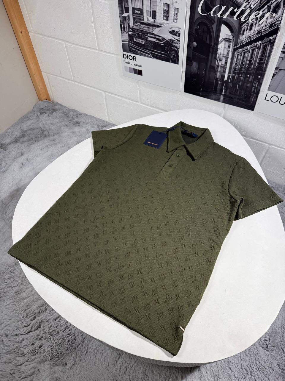 LVE DAMIER PRINT POLO