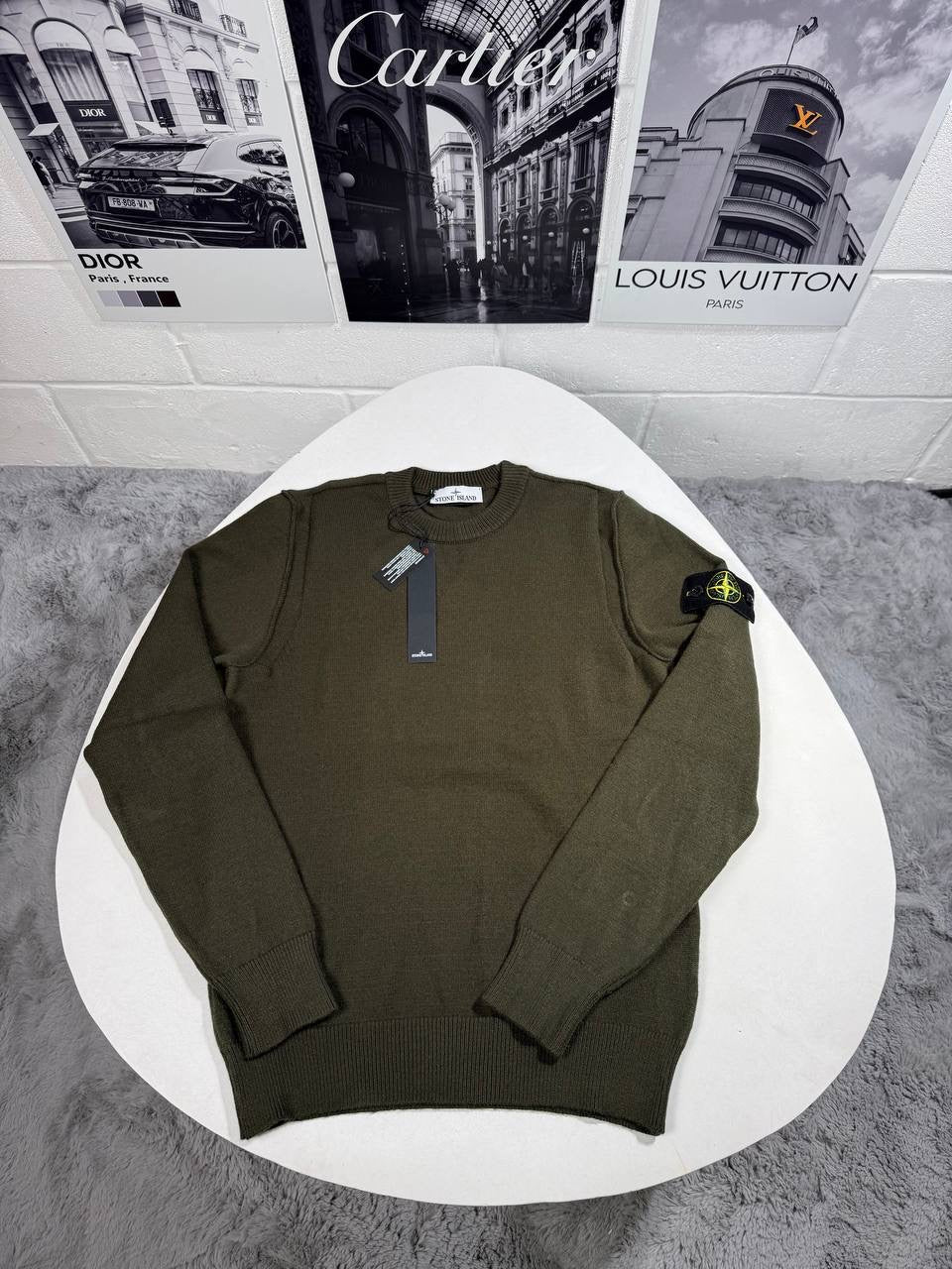 SI KNITTED JUMPER GREEN