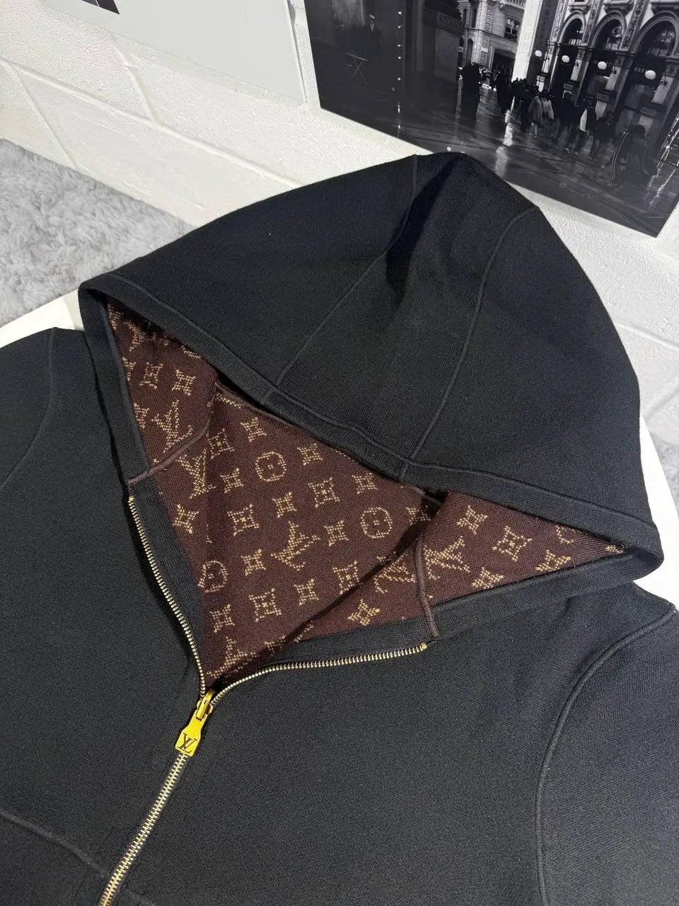 LVE MONOGRAM KNITTED HOODIE by Stock supplier