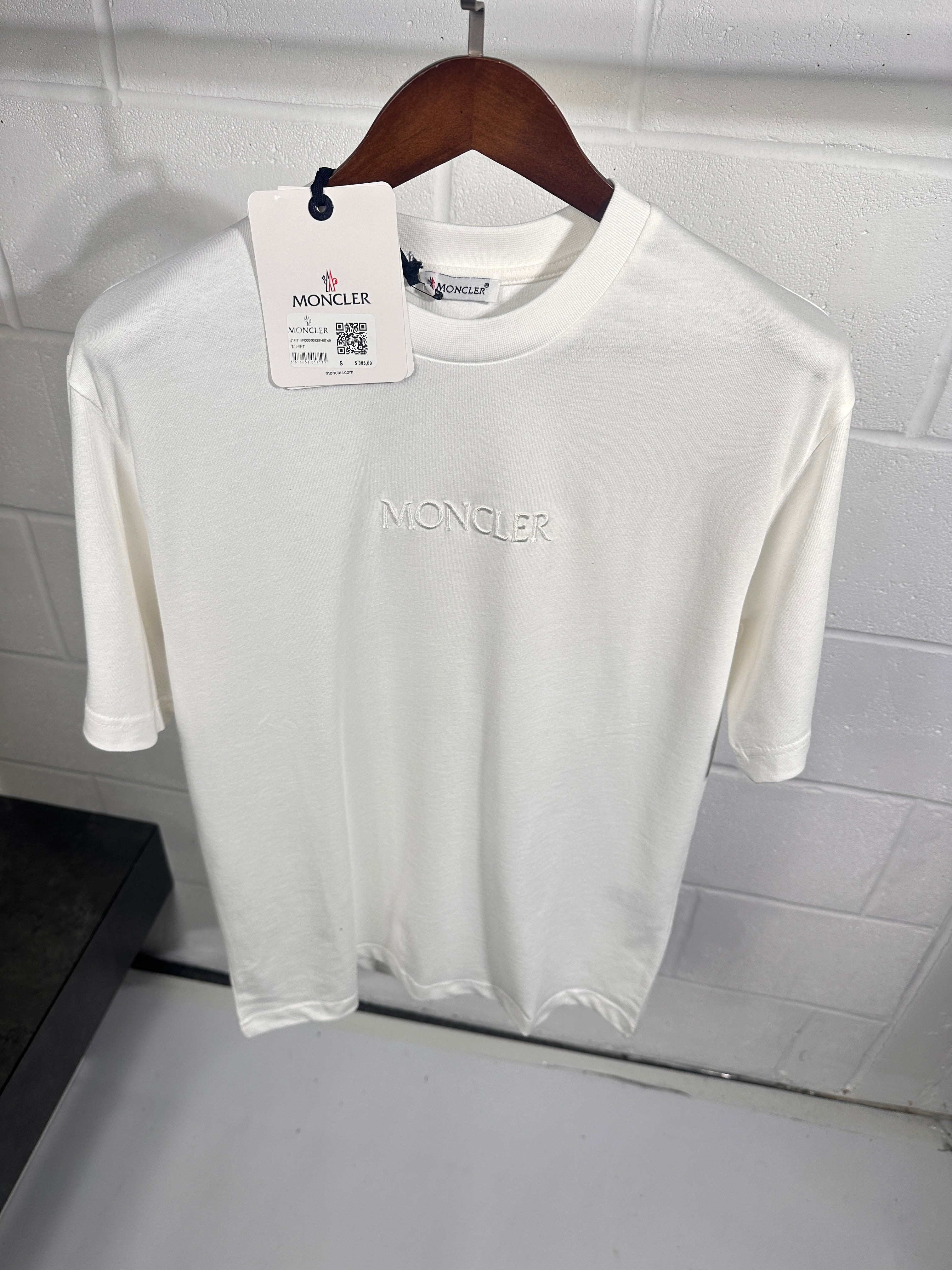 Moncler logo tee white