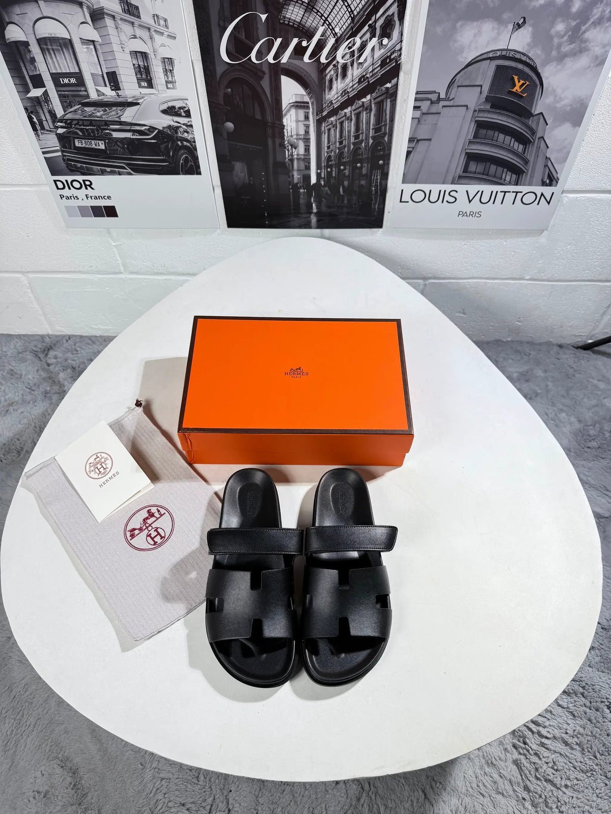 HRMS BLACK SLIDES MENS Stock supplier