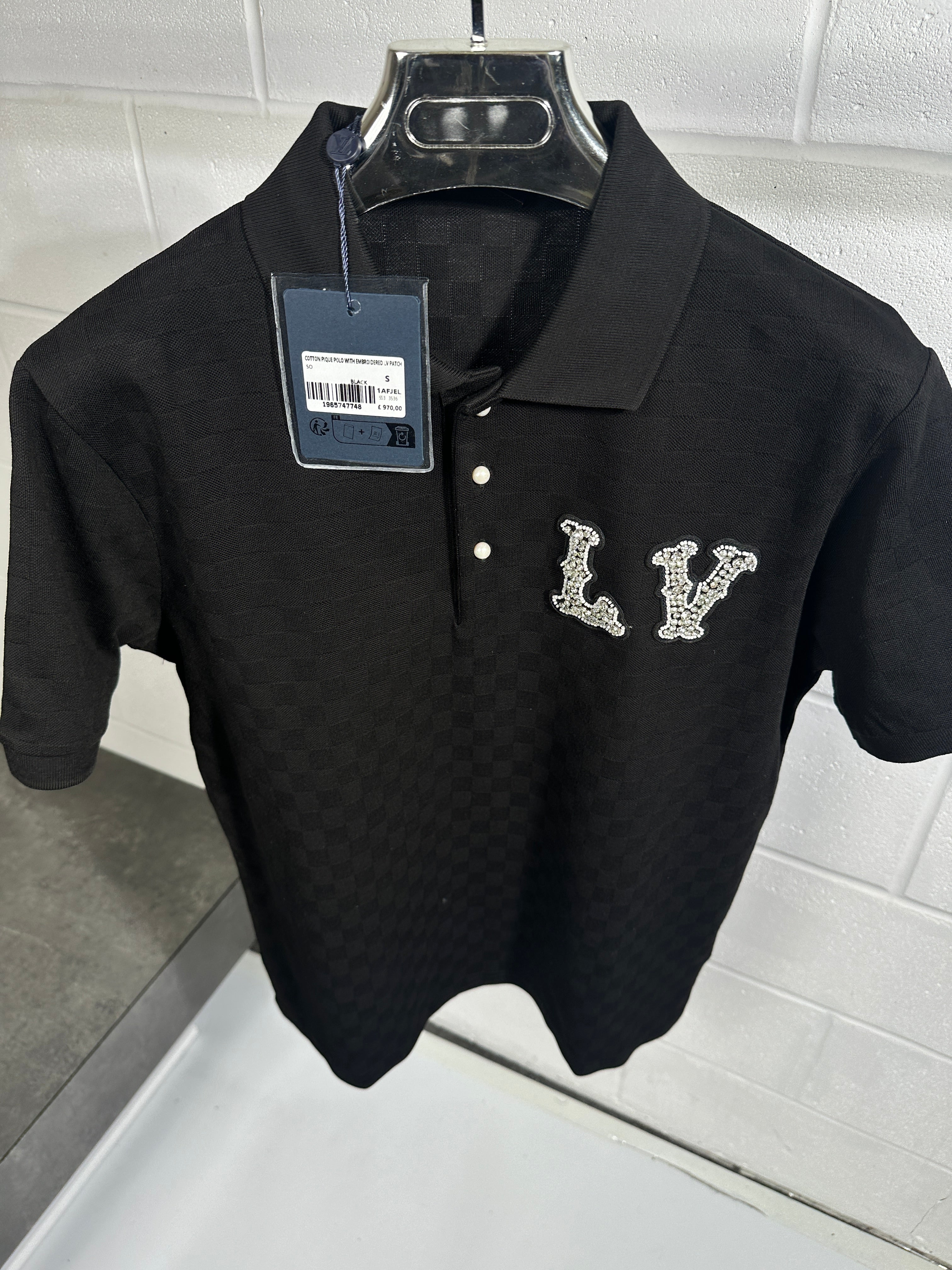 Lv diamond polo black