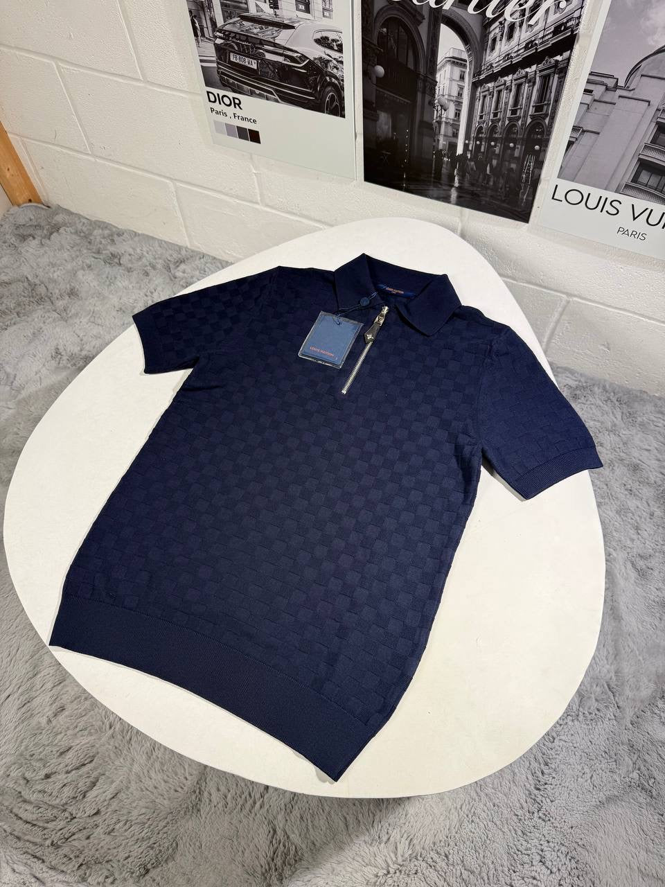 LVE ZIP UP POLO NAVY