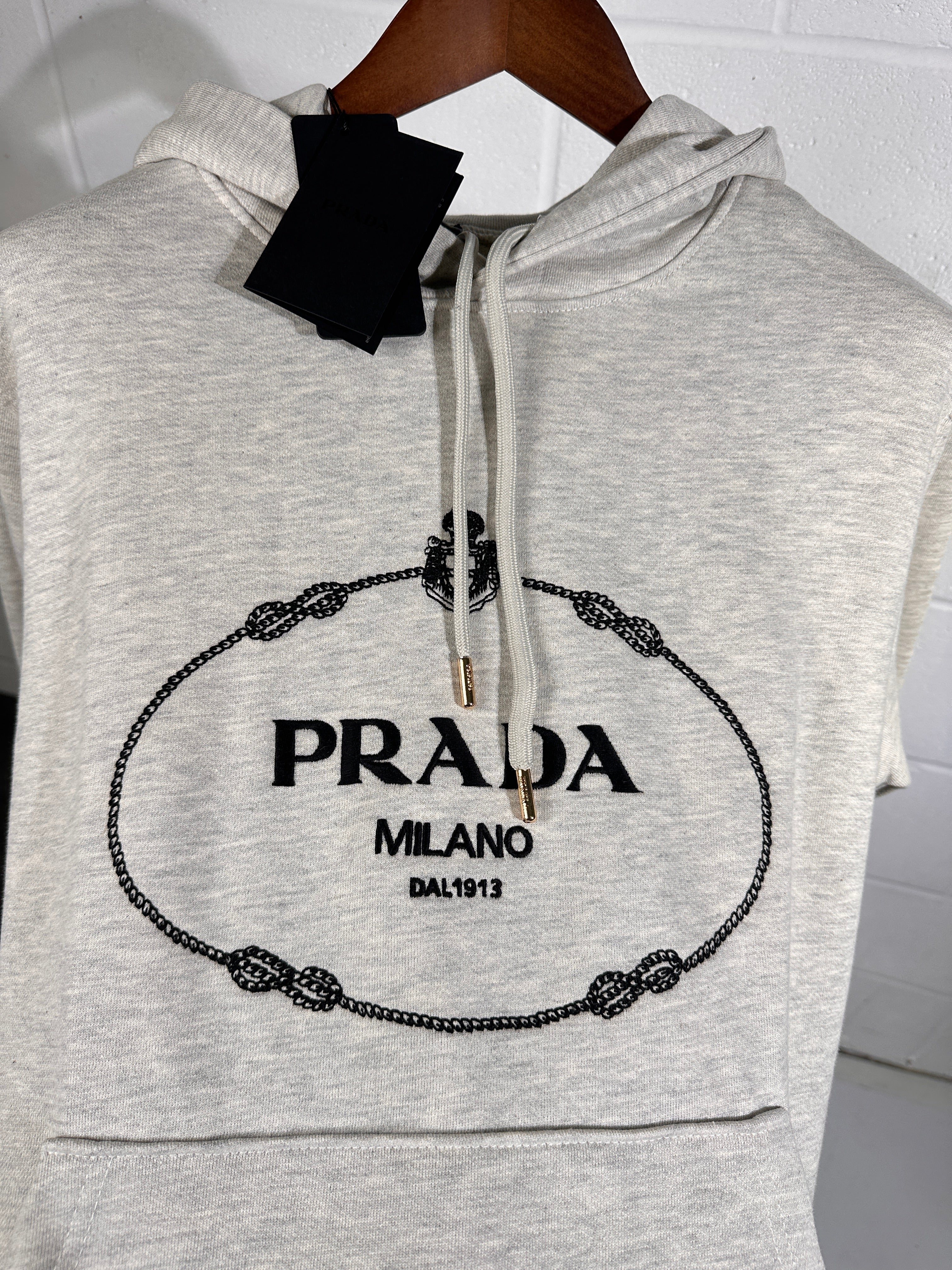 Prada hoodie grey