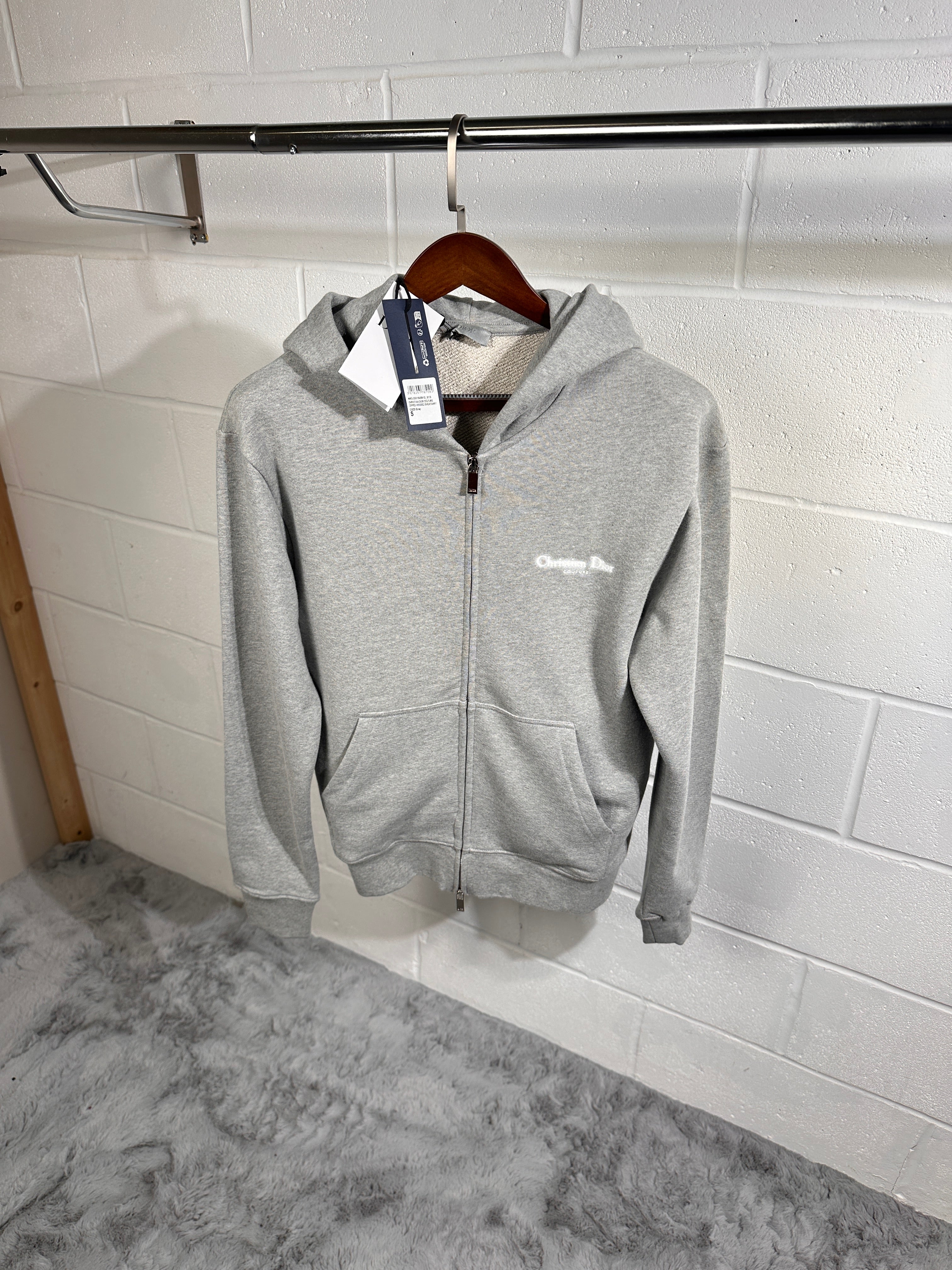 Dior reflective logo hoodie grey