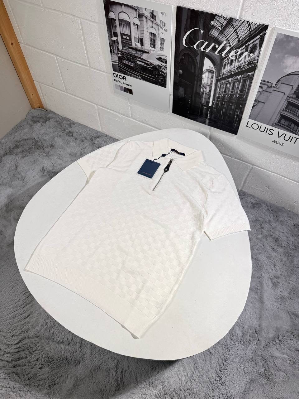 LVE ZIP UP POLO WHITE