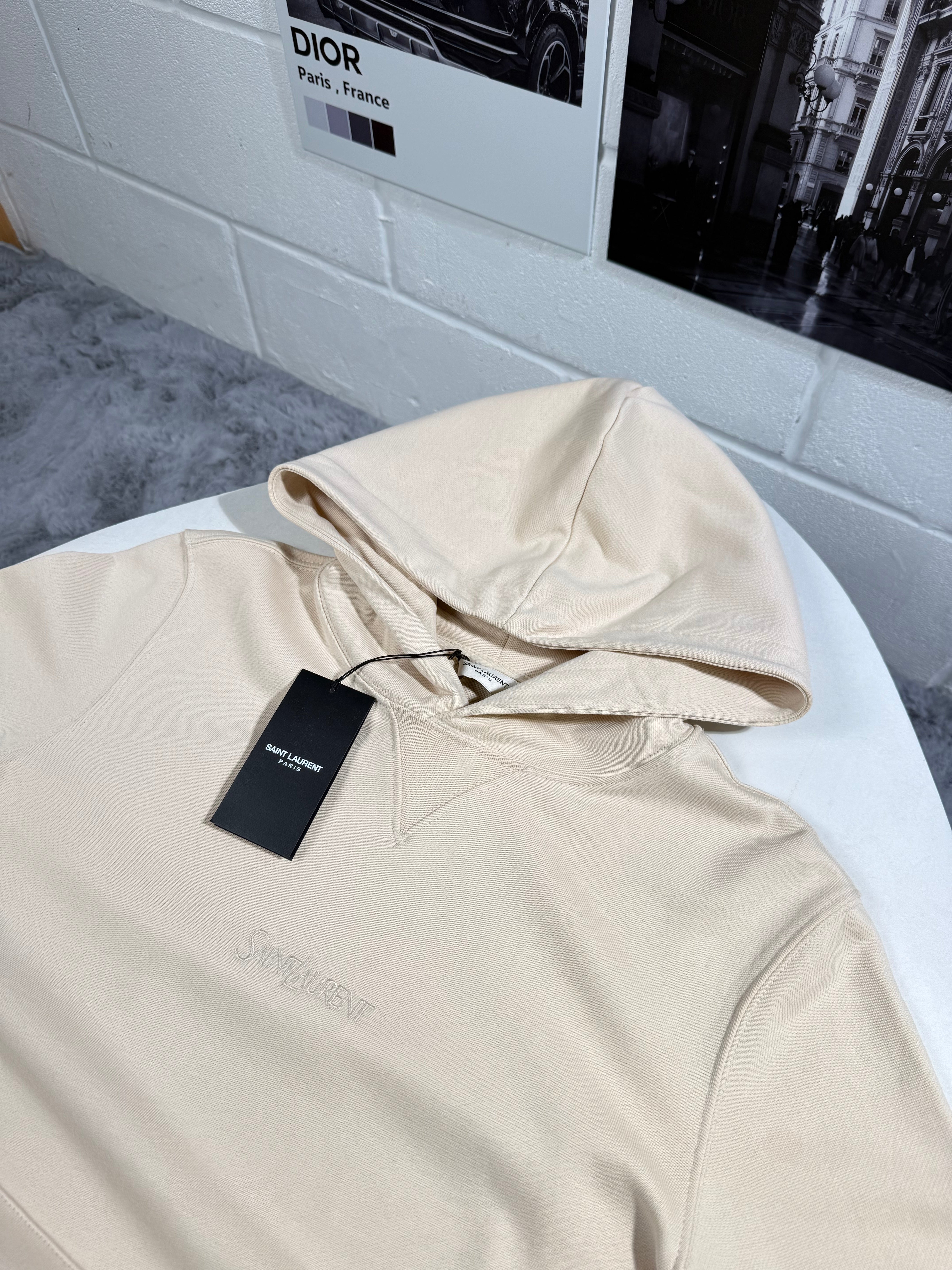 YSL HOODIE BEIGE