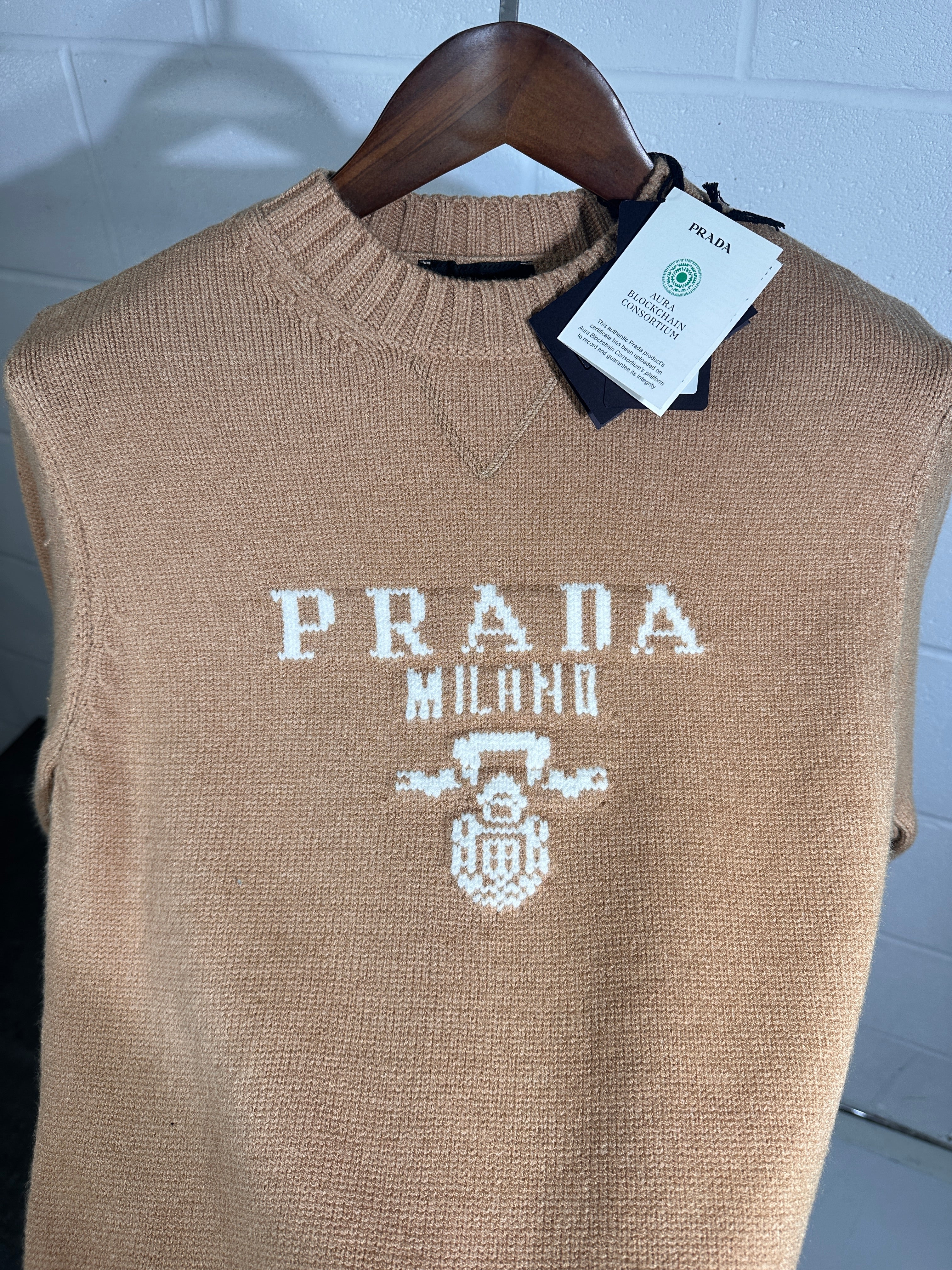 Prada knitted sweater beige