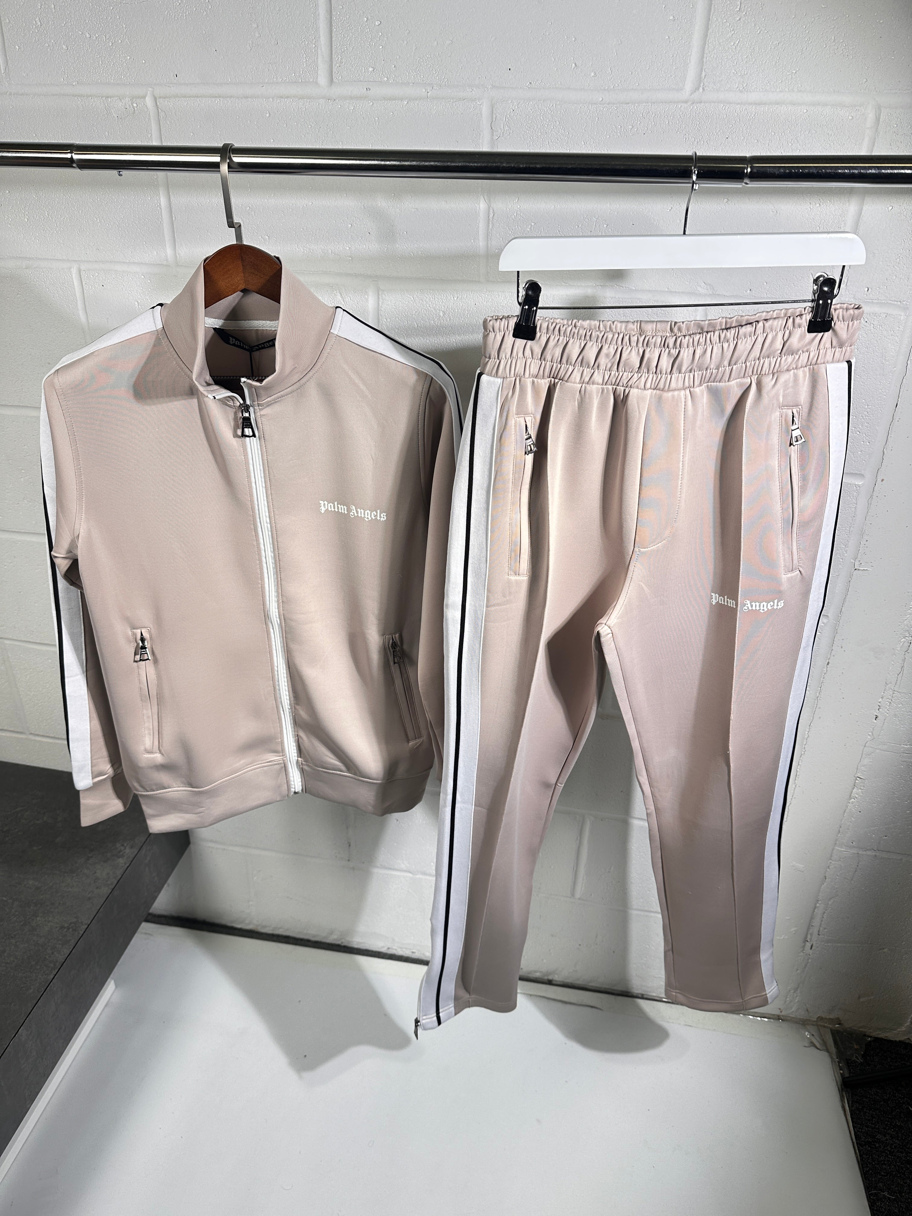 Palm angels tracksuit beige