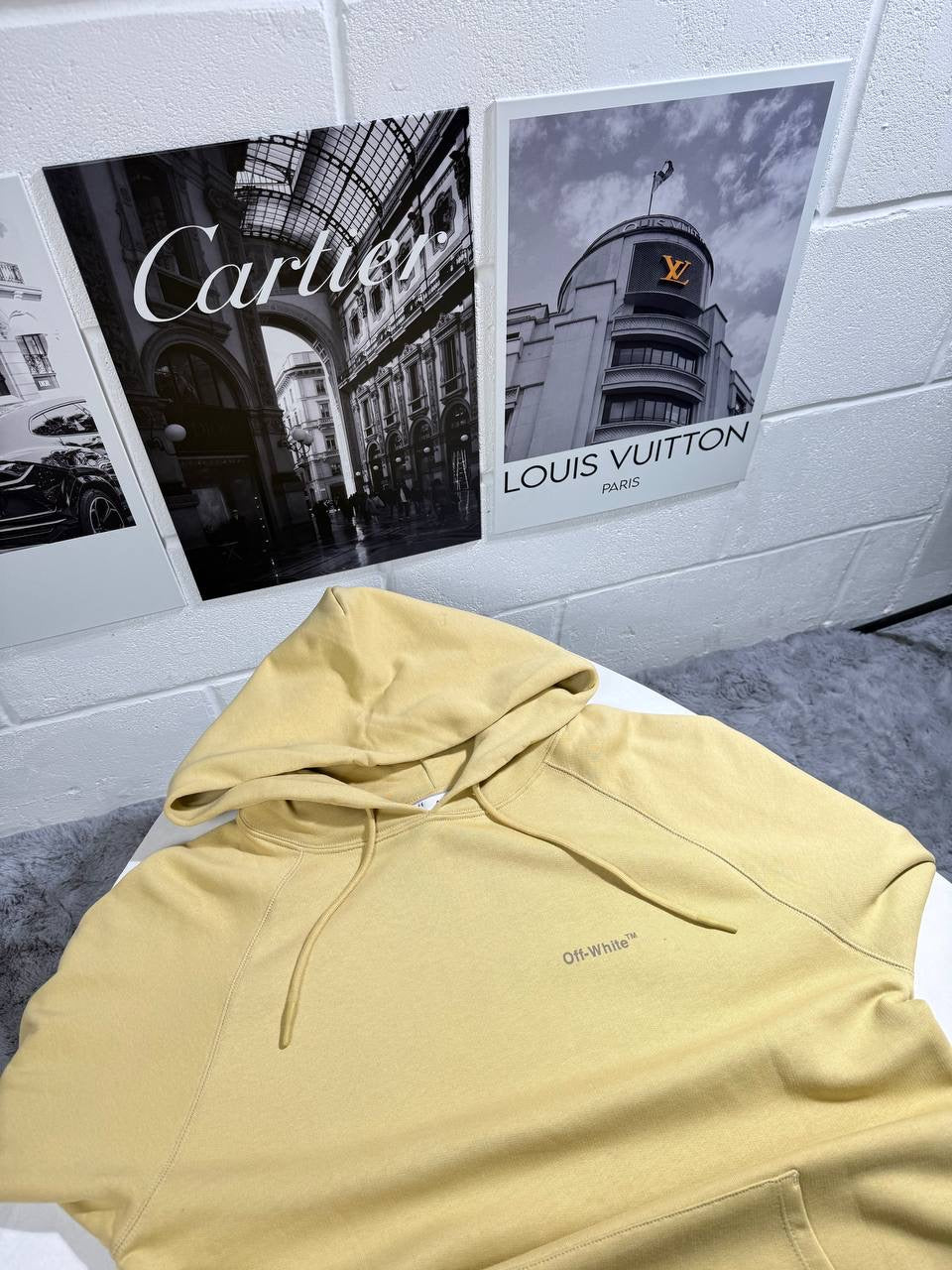 OFF W DIAG STRIPE HOODIE