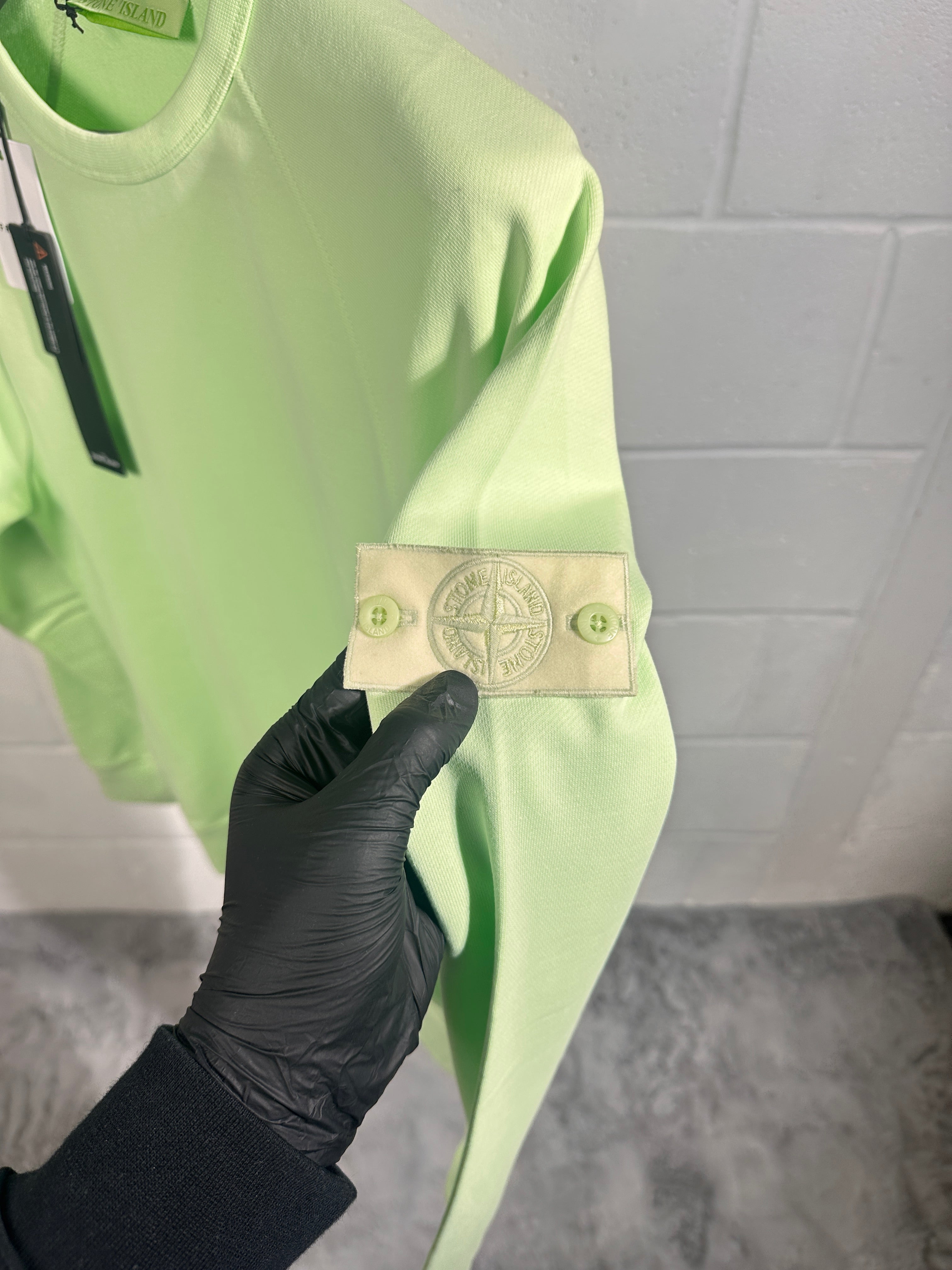 Stone island ghost logo sweatshirt light mint